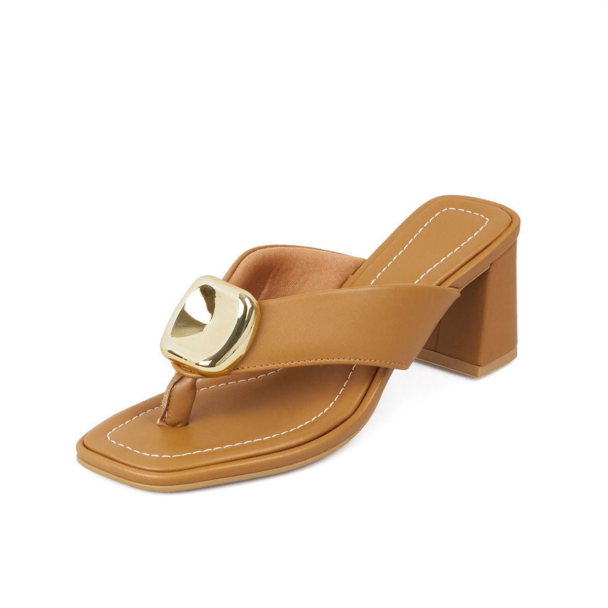 VIZZANO - SANDALIA TACON MEDIO NAPA CAMEL VIZZANO