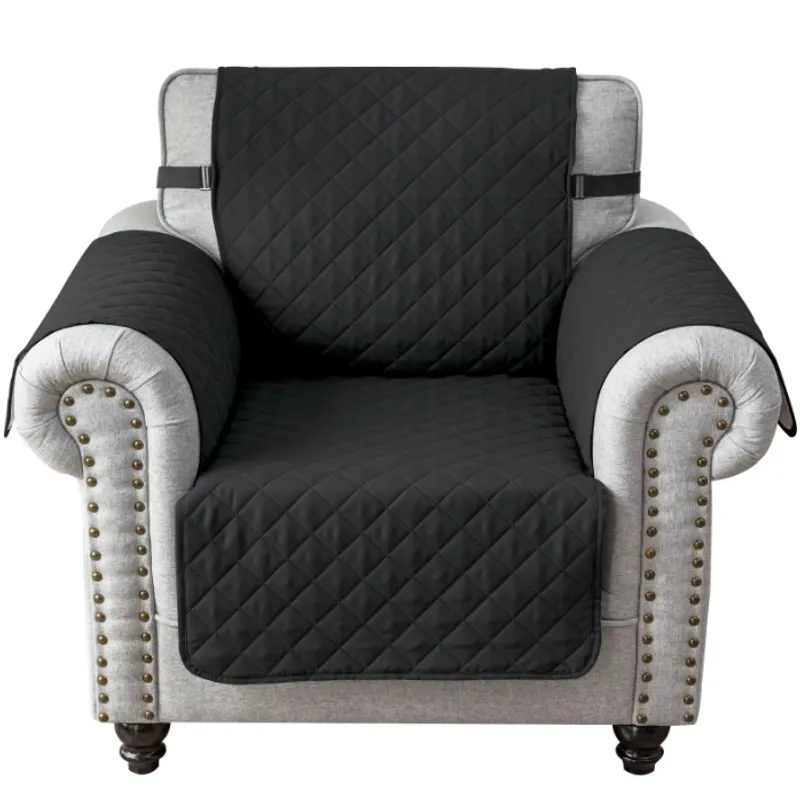 GENERICO - Protector para Sofá 1 Puesto – Doble Faz Azul Negro - Gris