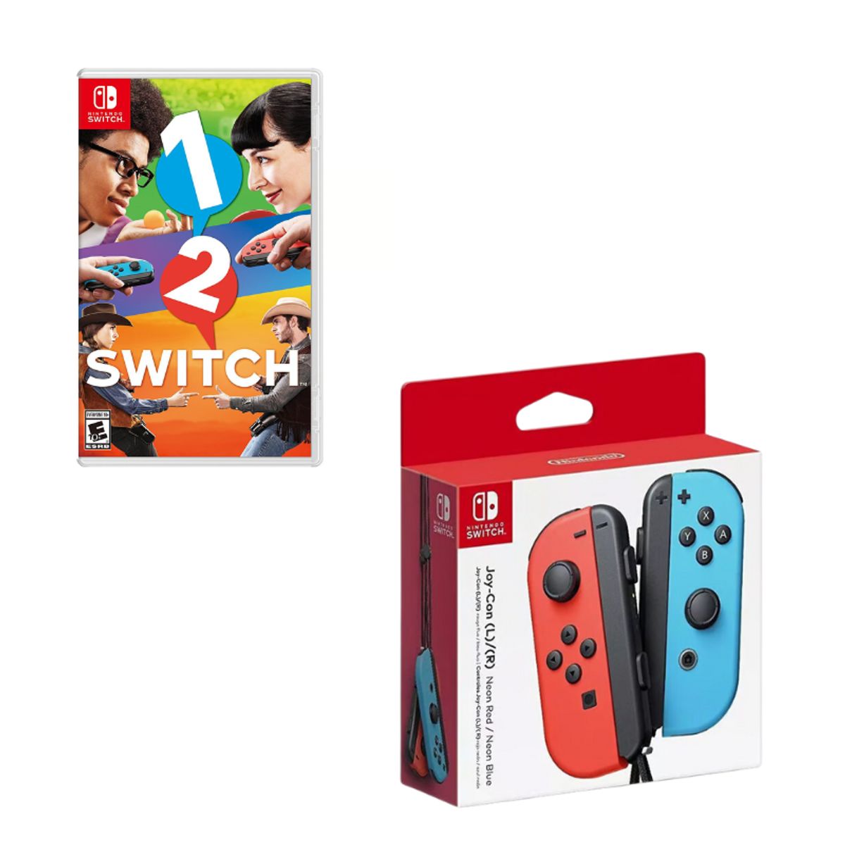 NINTENDO - Control Nintendo Switch Joy-con Neon Con Juego 1 Y 2 Switch