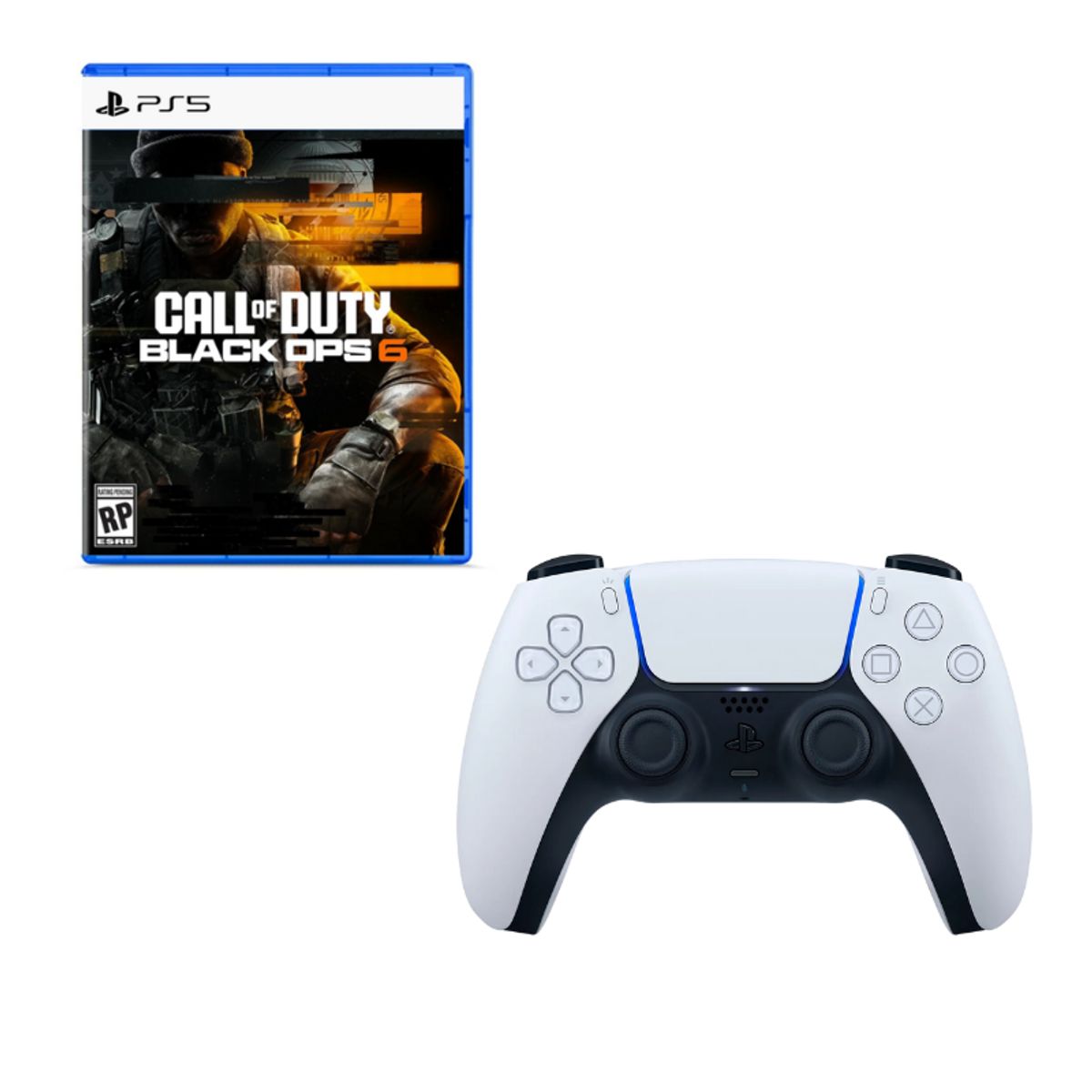 PLAYSTATION - Control Playstation 5 Blanco Con Juego Call Of Dutty Black Ops 6 Ps5