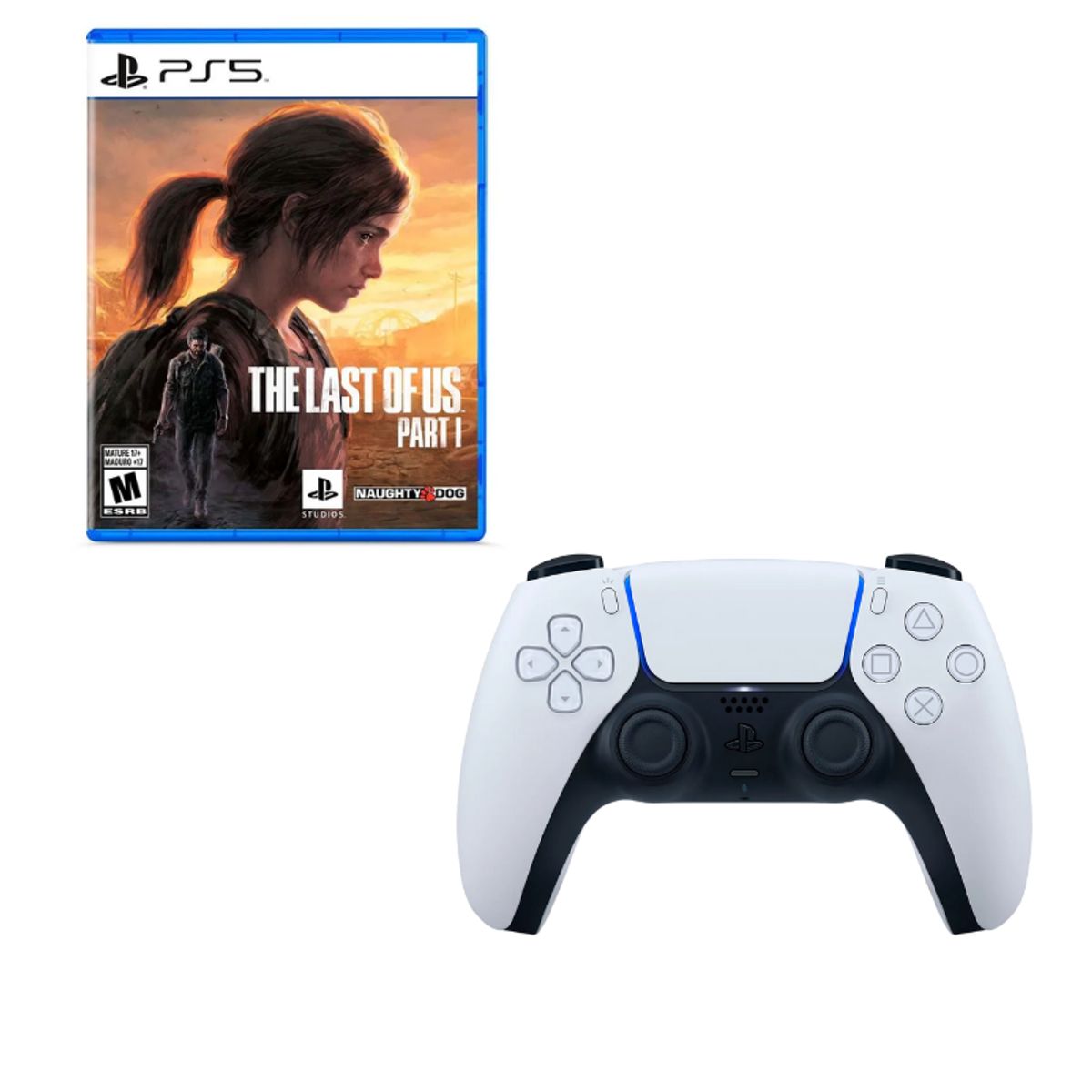 PLAYSTATION - Control Playstation 5 Blanco Con Juego The Last of Us™ Part I Ps5