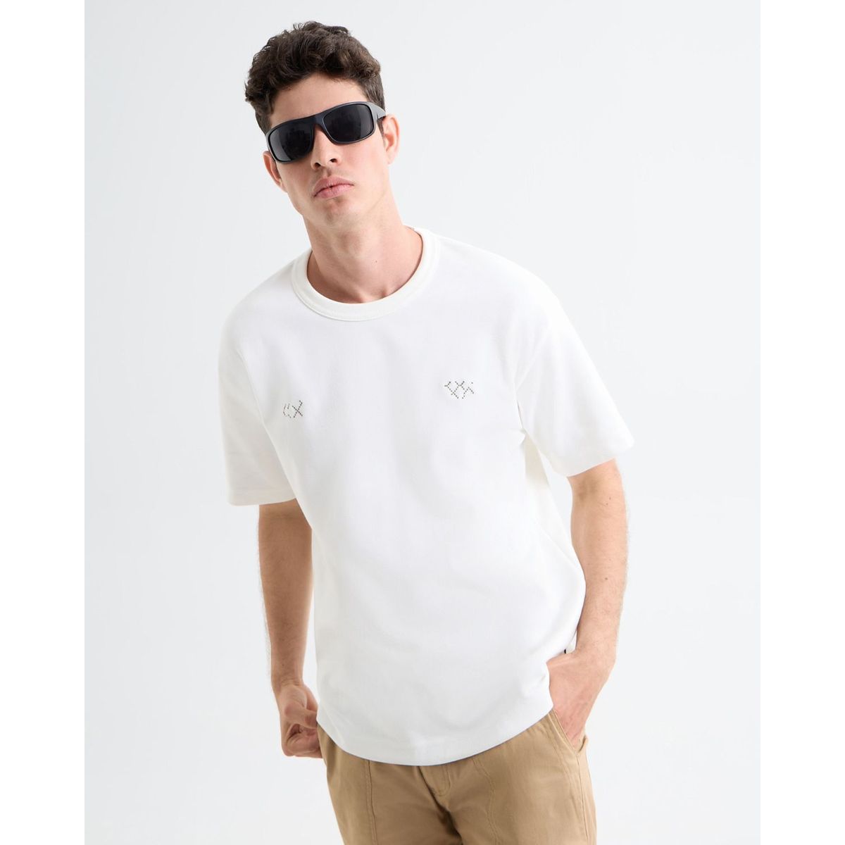 SEVEN SEVEN - Camiseta Para Hombre Manga Corta Color Marfil Marca Seven Seven #45092647