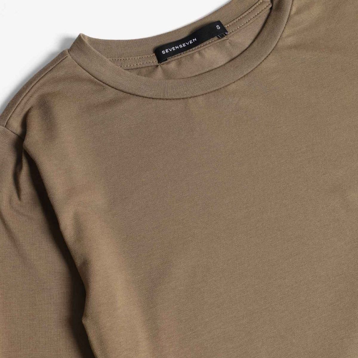 SEVEN SEVEN - Camiseta Para Mujer Manga Larga Cuello Redondo Color Camel Marca Seven Seven #28096567