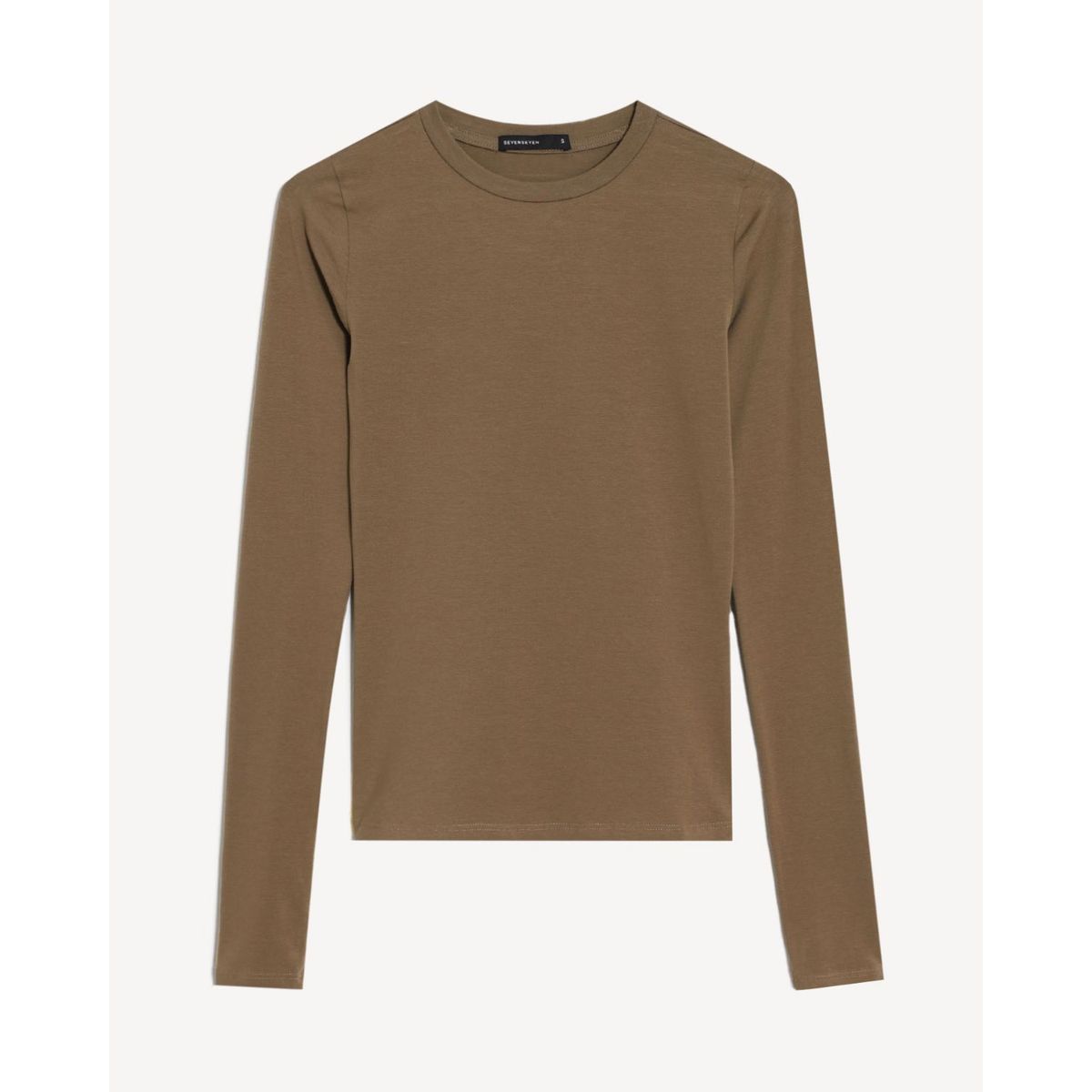 SEVEN SEVEN - Camiseta Para Mujer Manga Larga Cuello Redondo Color Camel Marca Seven Seven #28096567