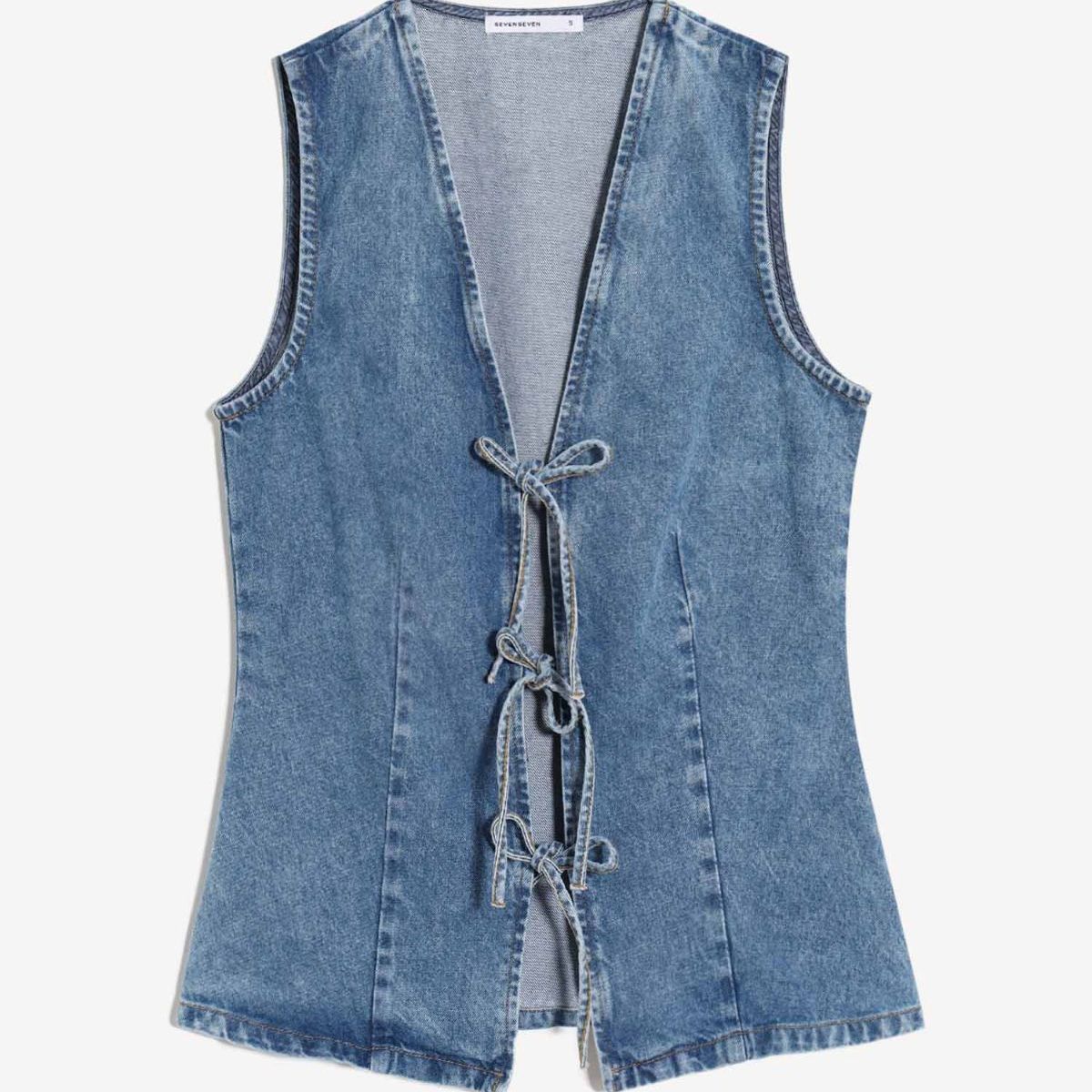 SEVEN SEVEN - Chaleco Para Mujer Plano Color Azul Marca Seven Seven #28250154