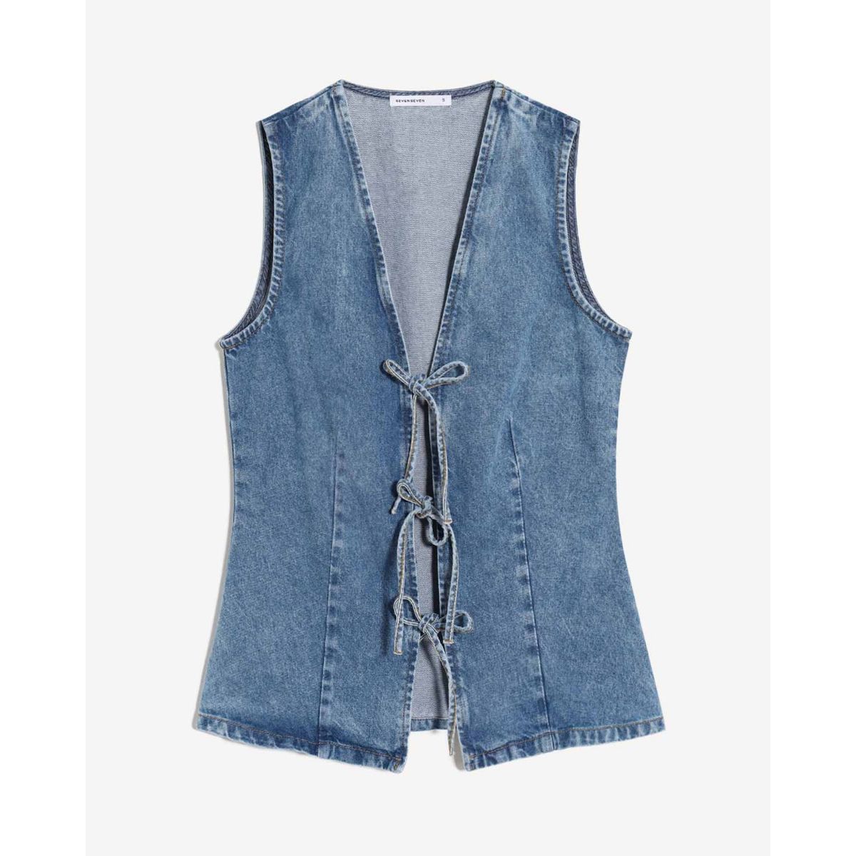 SEVEN SEVEN - Chaleco Para Mujer Plano Color Azul Marca Seven Seven #28250154