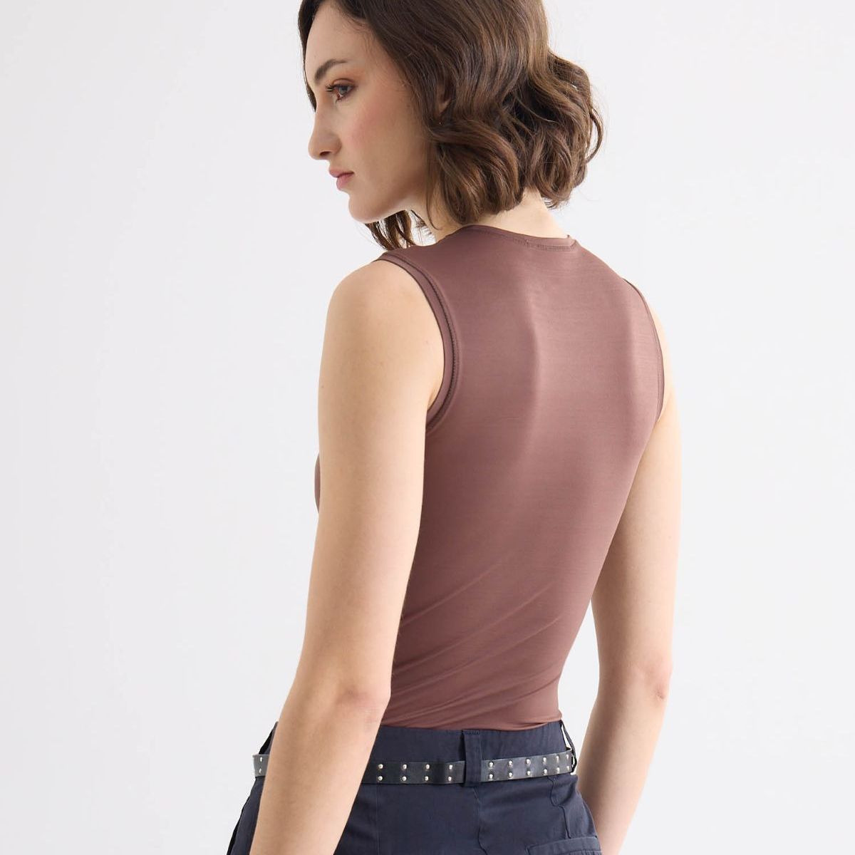 SEVEN SEVEN - Camiseta Para Mujer Manga Sisa Moda Color Café Marca Seven Seven #28096578