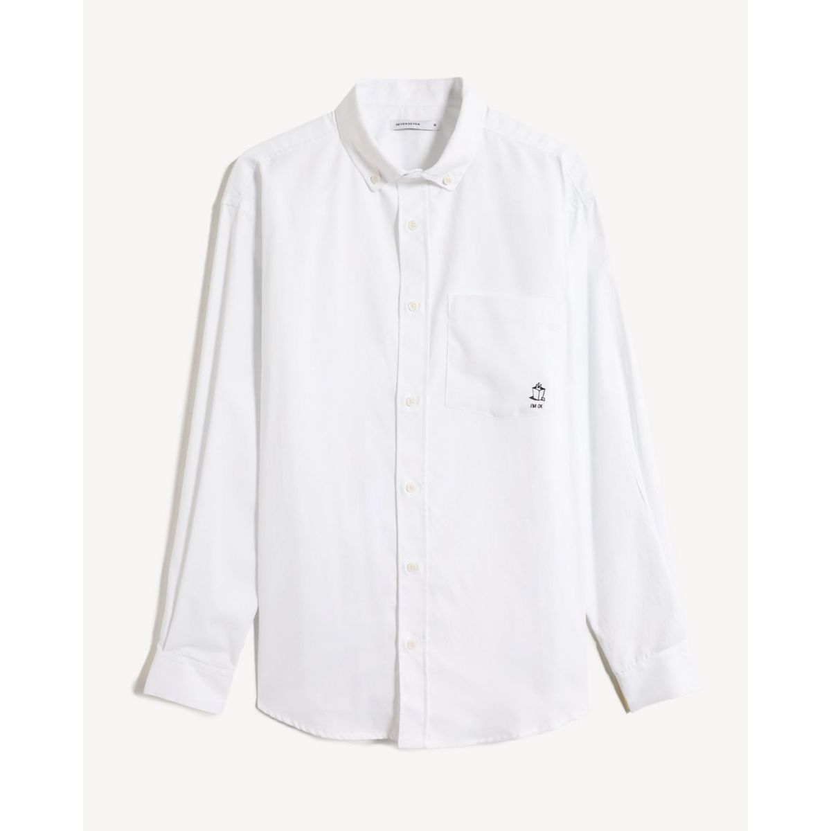 SEVEN SEVEN - Camisa Con Bordado  Para Hombre Crudo Seven Seven