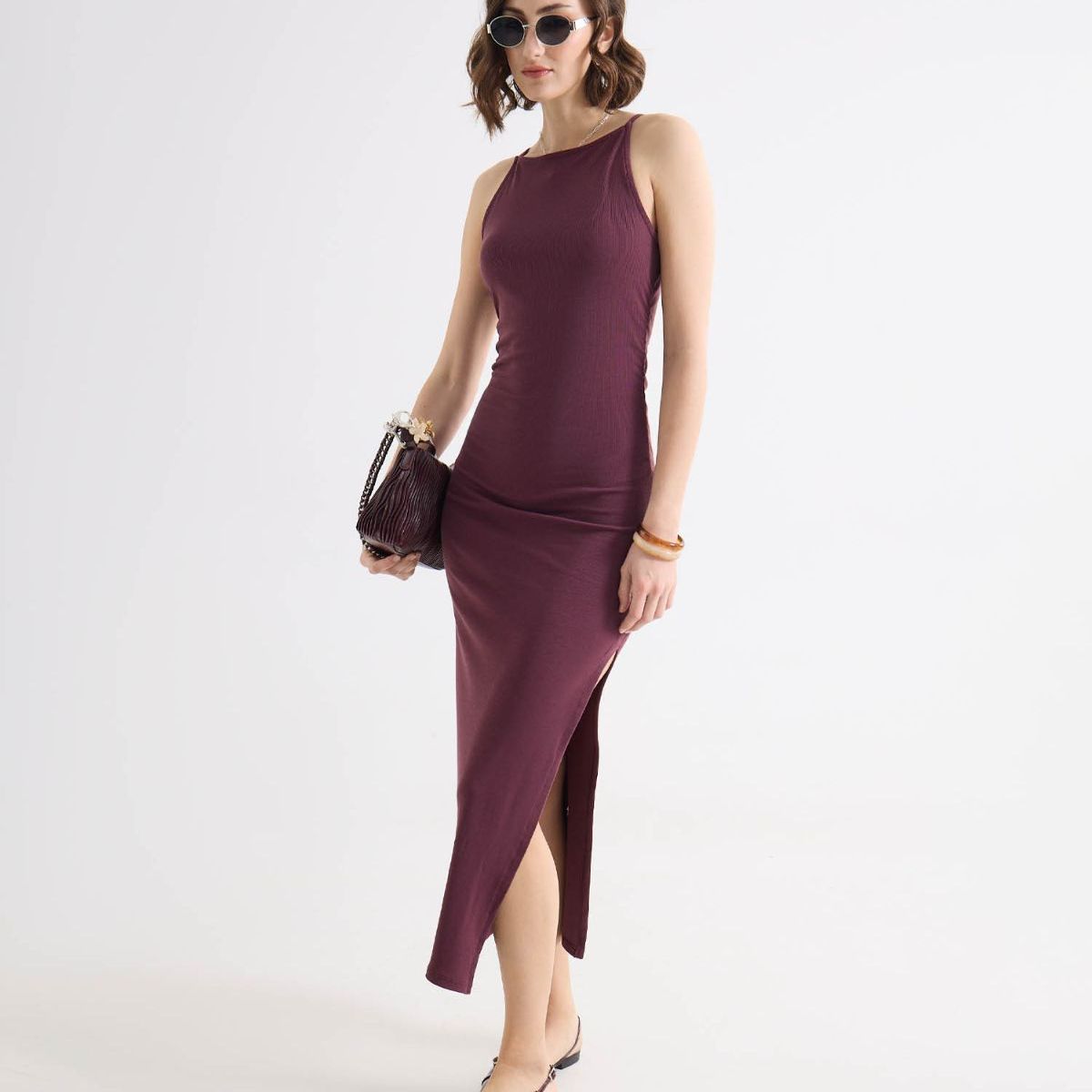 SEVEN SEVEN - Vestido Para Mujer M/Sisa Medio Color Vino Marca Seven Seven #28171476