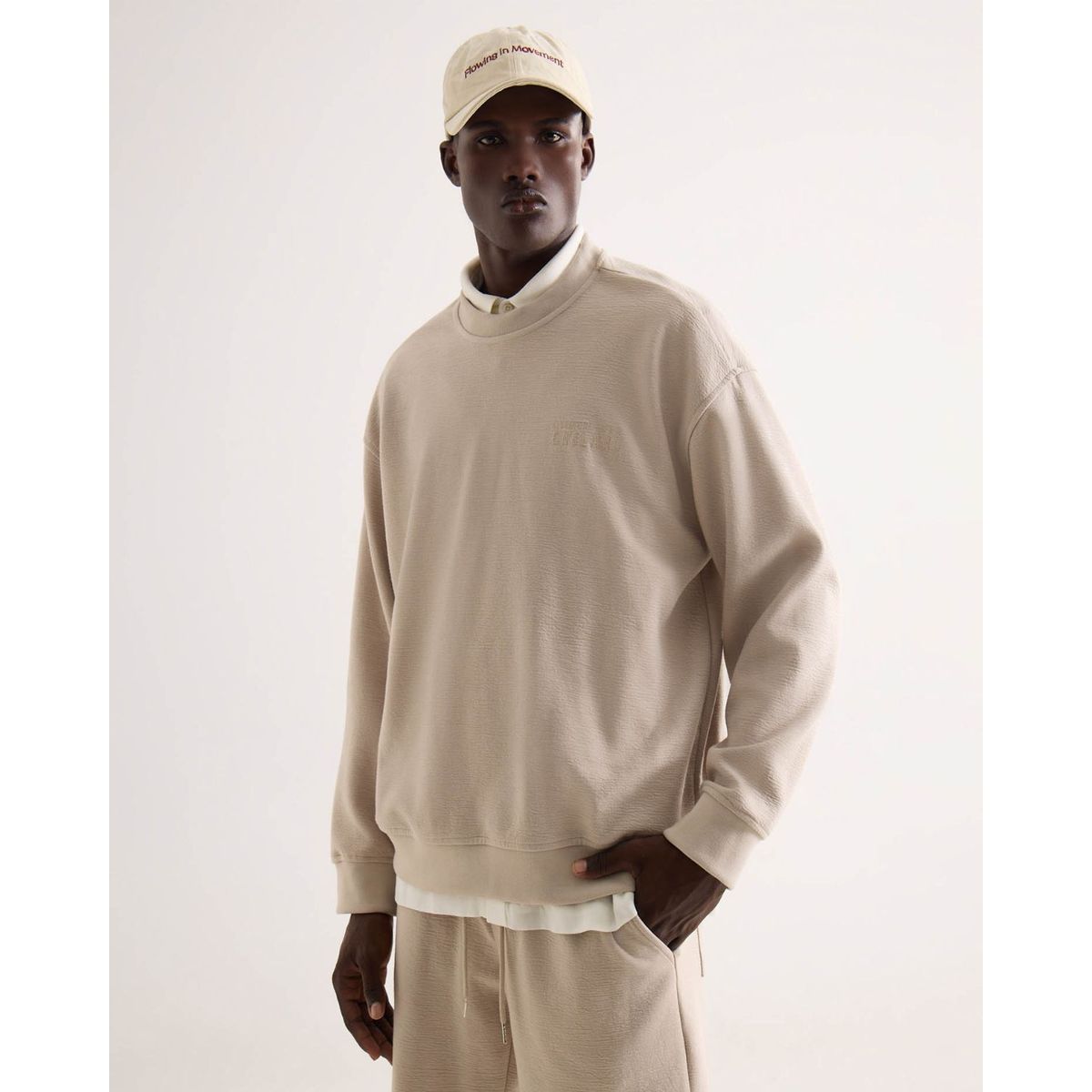 SEVEN SEVEN - Buzo Para Hombre Cuello Redondo Color Beige Marca Seven Seven #45060717