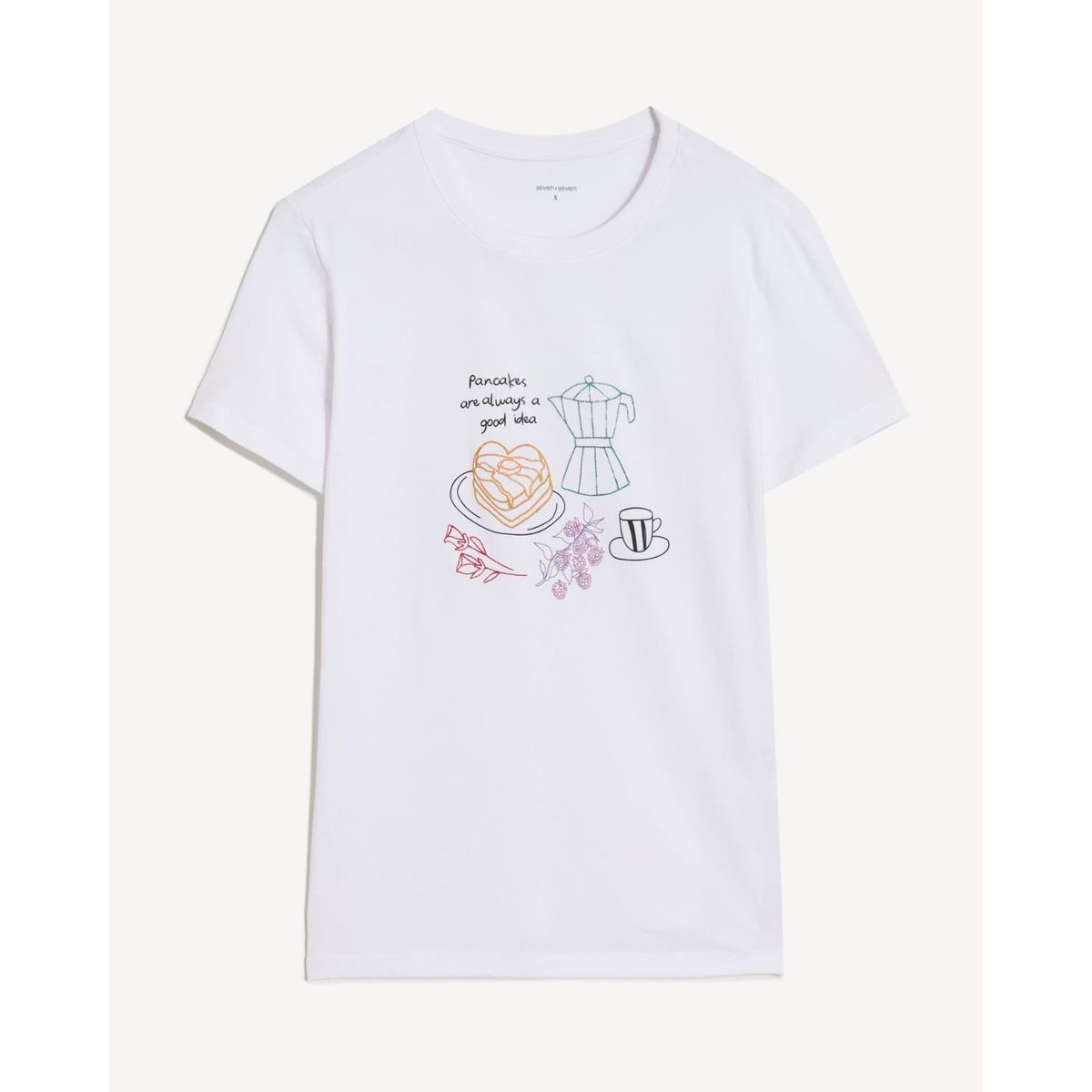 SEVEN SEVEN - Camiseta Para Mujer Manga Corta Cuello Redondo Color Crudo Marca Seven Seven #28096541