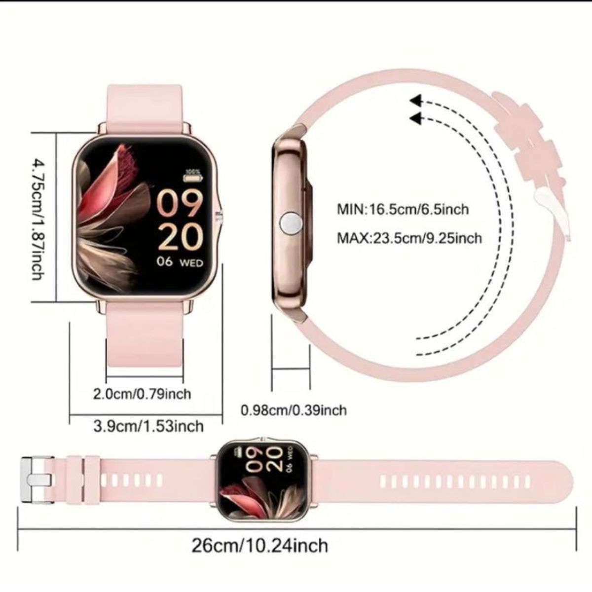 GENERICO - Smartwatch Rosada Smartwatch Palo De Rosa Reloj Inteligente Smart watch