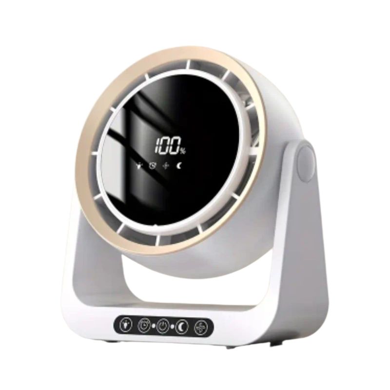GENERICO - Ventilador De Escritorio Con Luz Ambiente F6 FAN Blanco