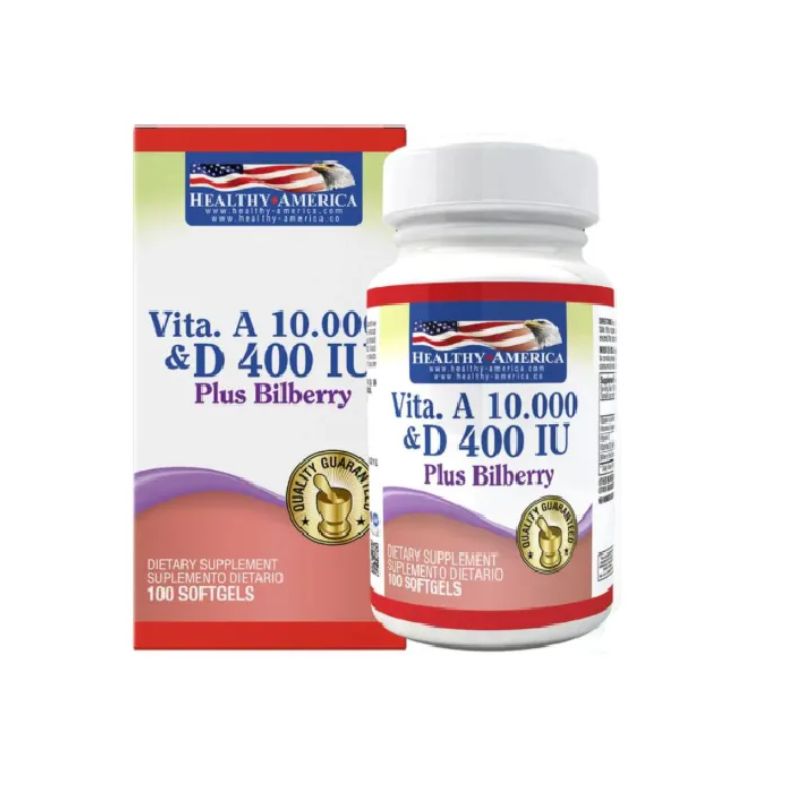 HEALTHY AMERICA - SUPLEMENTO MULTIVITAMINICO/ VITAMINAS A Y D X 100 SOFTGELS