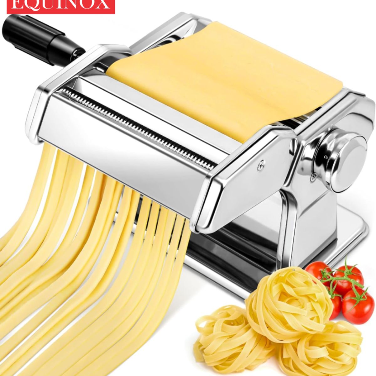 TECNOHOGAR JS - Maquina Para Hacer Pasta Equinox Original 7espesor Ajustable