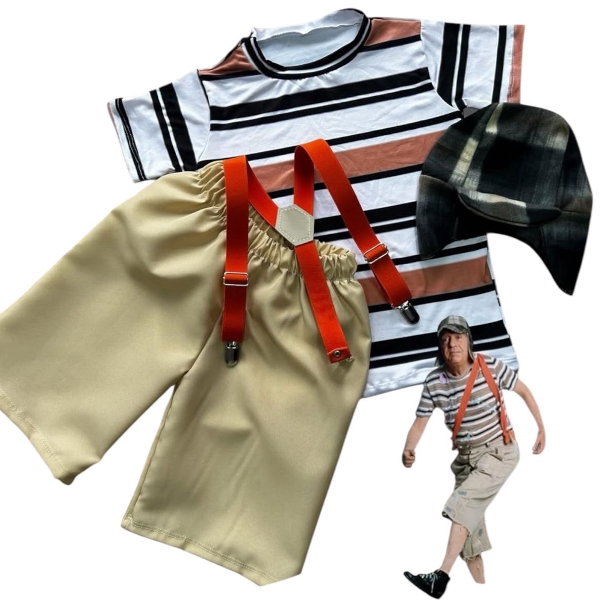 BRYKE - Disfraz Niño Chavo del Ocho Cosplay  tallas 1-2-4-6-8-10