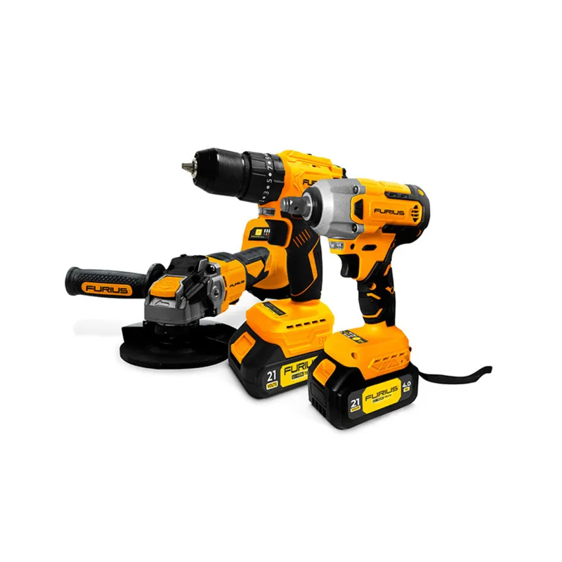 FURIUS - Taladro Furius Fbd2113 + Pulidora Fag20b + Llave De Impacto