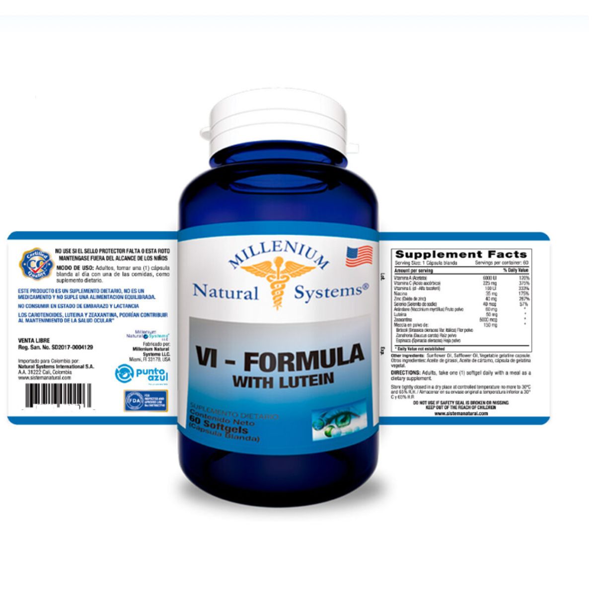 NATURAL SYSTEM - VI FORMULA WITH LUTEIN X 60 CAPSULAS BLANDAS