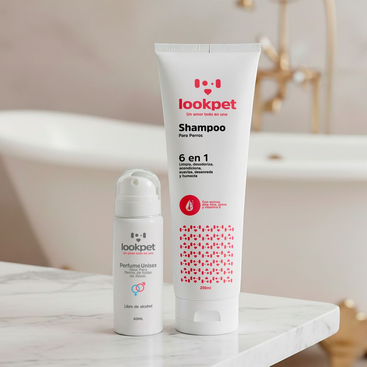 LOOKPET - Dúo Esencial Lookpet - Shampoo Todas las Razas + Perfume
