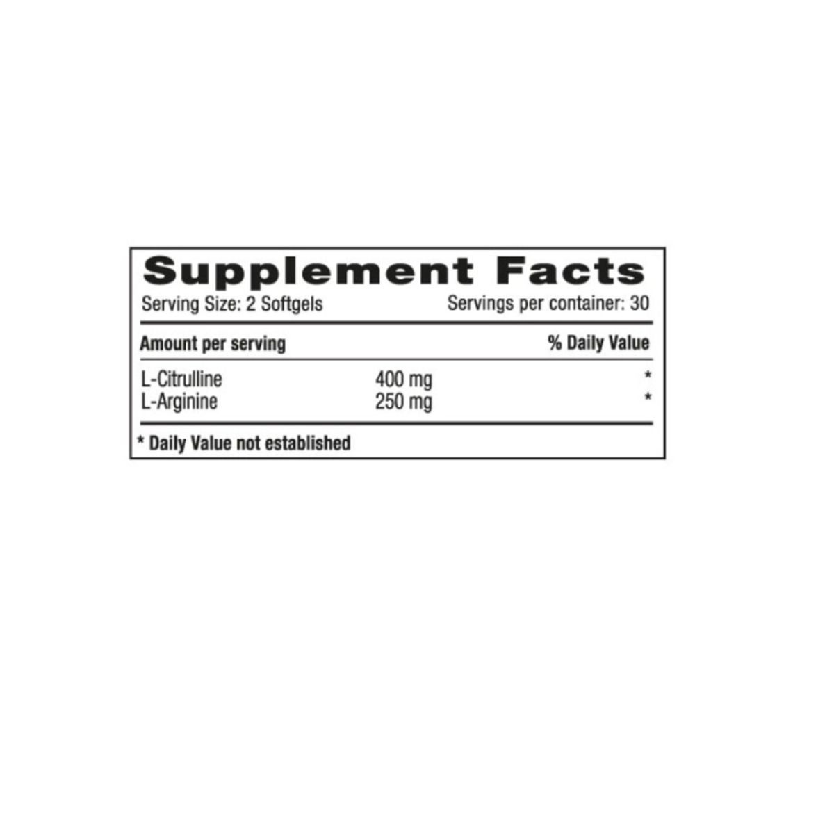 NATURAL SYSTEM - SUPLEMENTO L-CITRULLINE + L-ARGININE X 60 CAPSULAS BLANDAS.