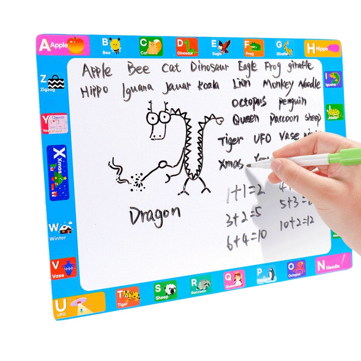 GENERICO - Rompecabeza Didactico Enseñanza 4 En 1 + Tablero Y Marcador