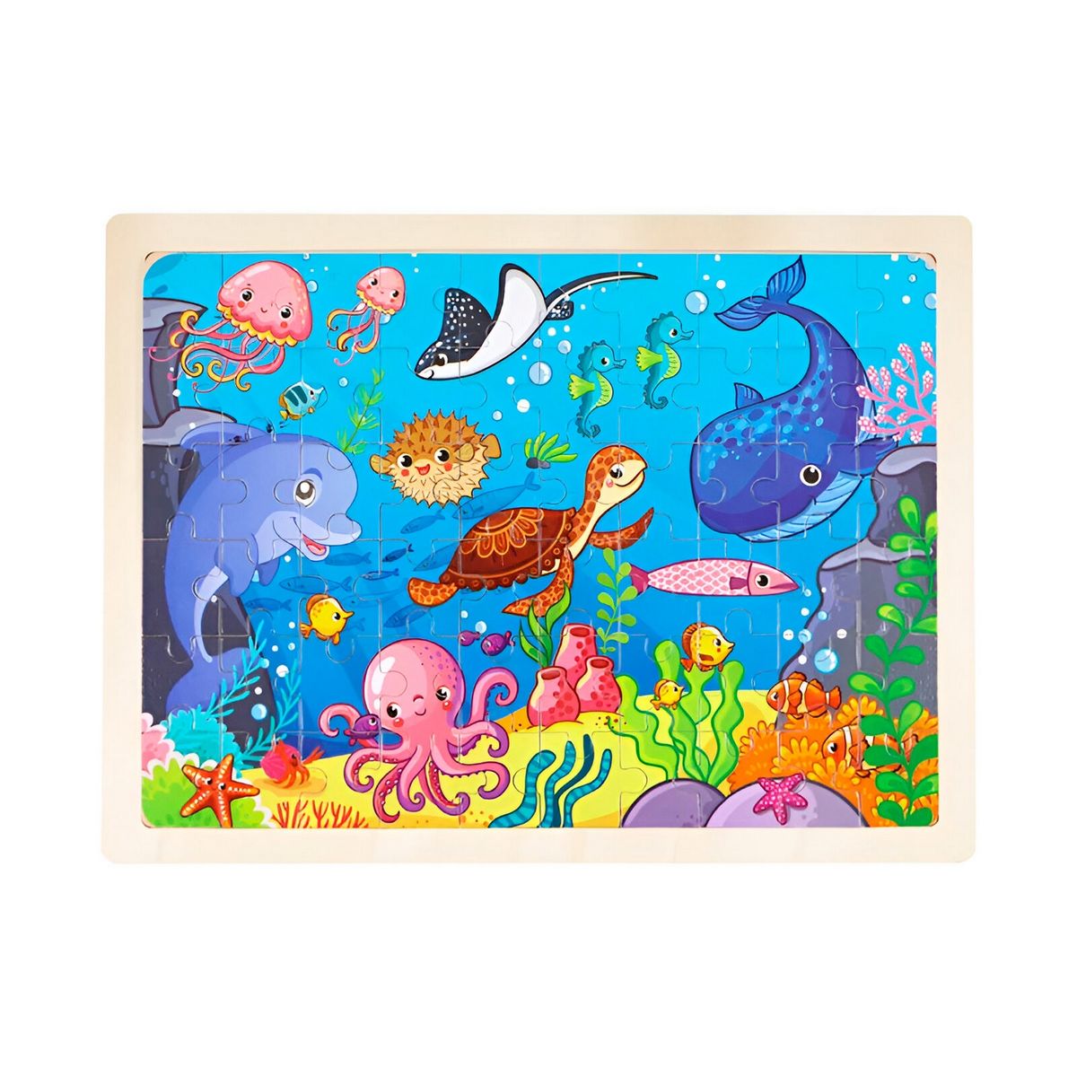 GENERICO - Rompecabeza Didactico En Madera Personajes Colores Tematico