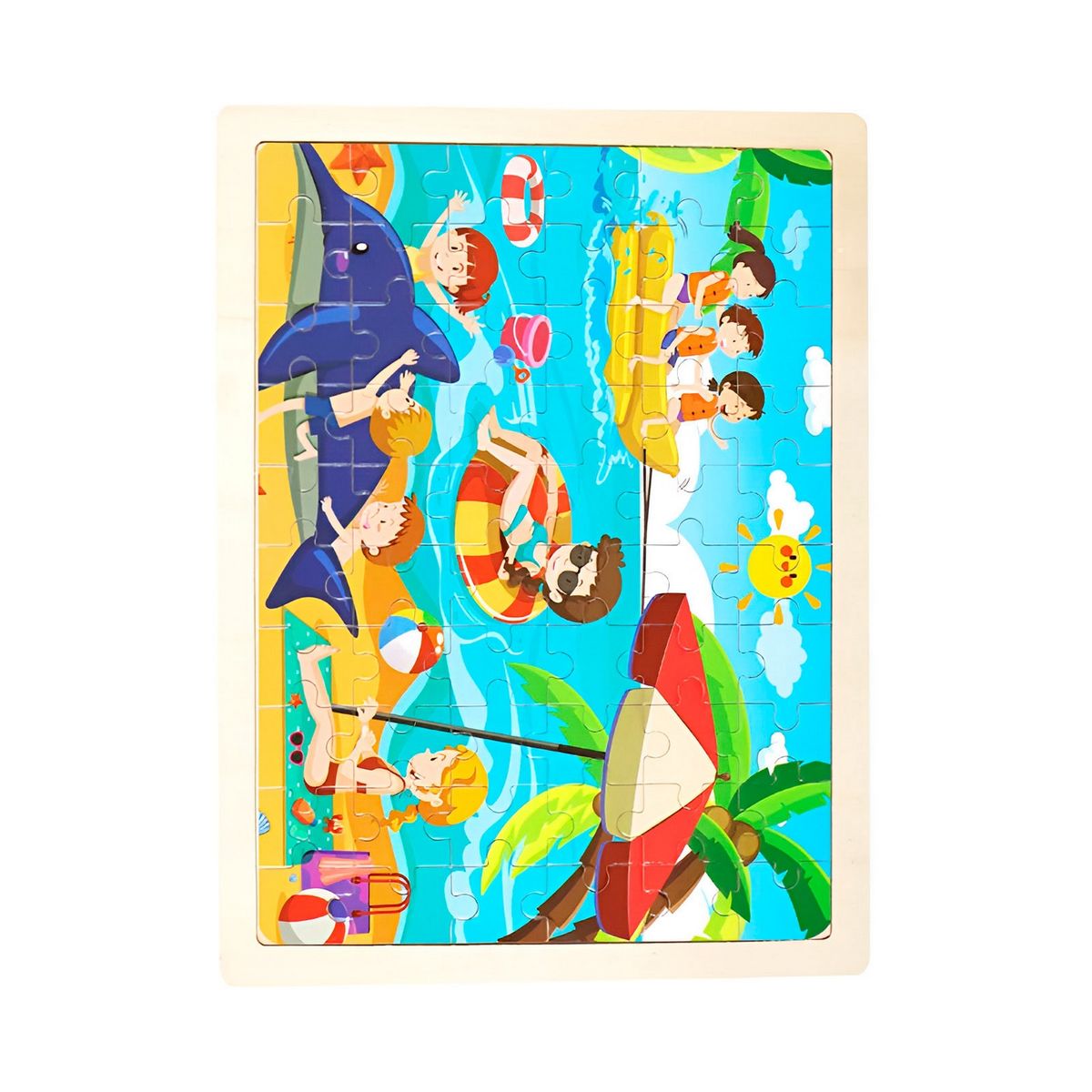 GENERICO - Rompecabeza Didactico En Madera Personajes Colores Tematico