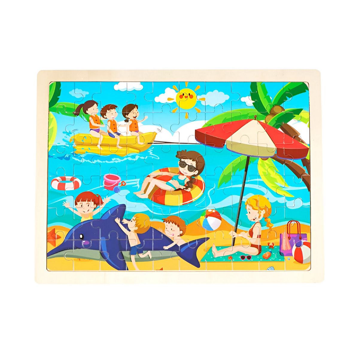 GENERICO - Rompecabeza Didactico En Madera Personajes Colores Tematico