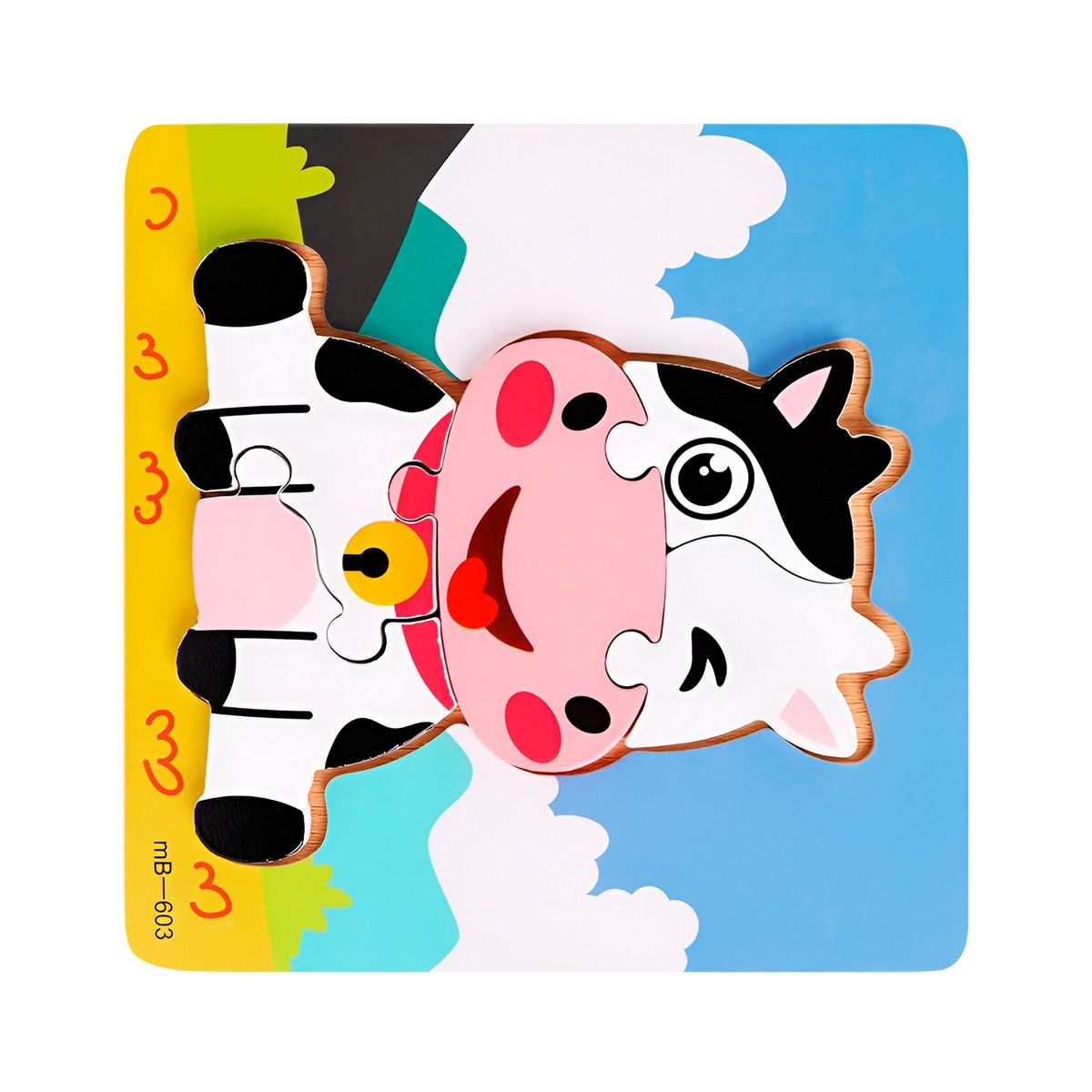 GENERICO - Rompecabeza Didactico Figura Animal Colores Aprendizaje