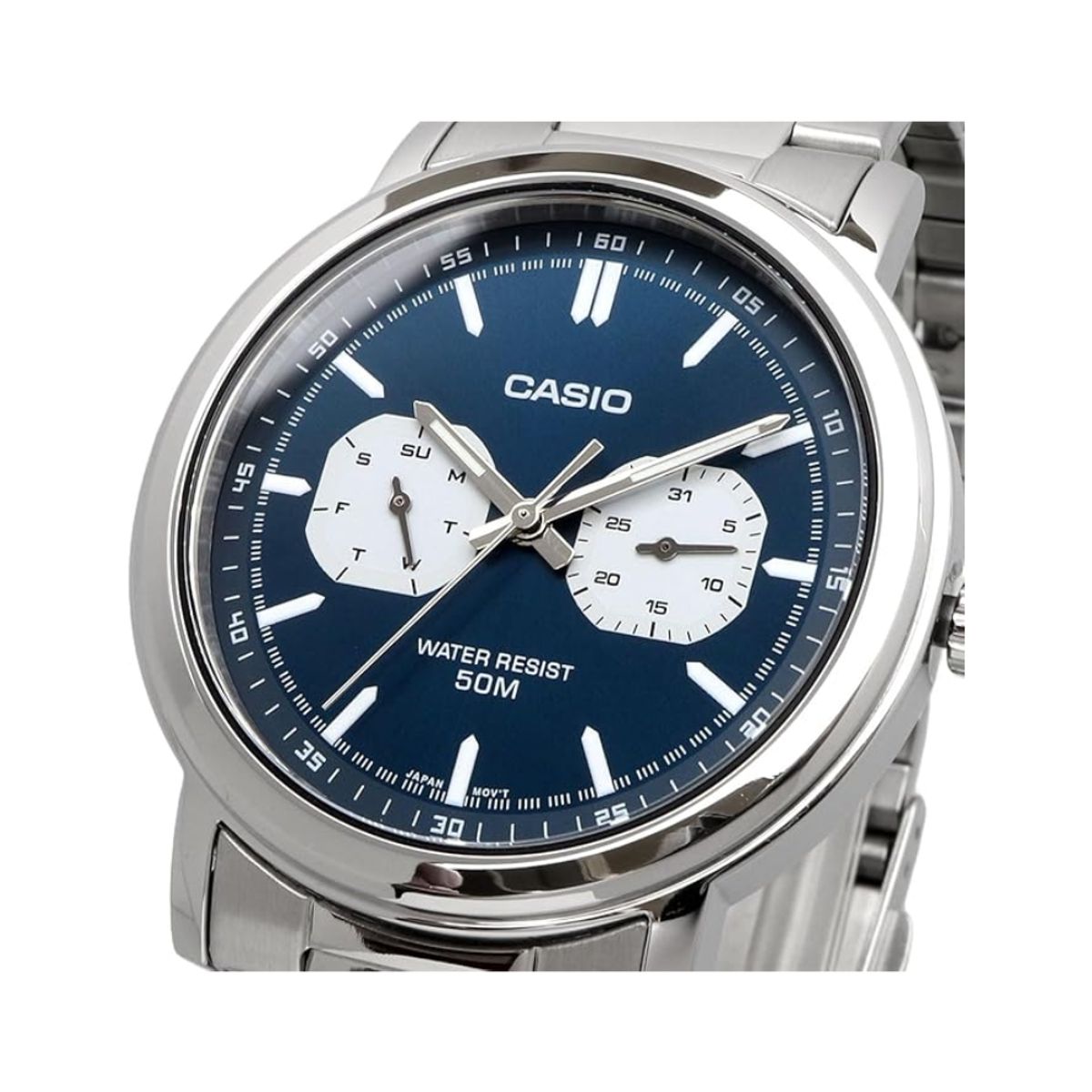 CASIO - Reloj Casio Para Hombre Moderno MTP-E335D-2E1VDF Esfera Azul
