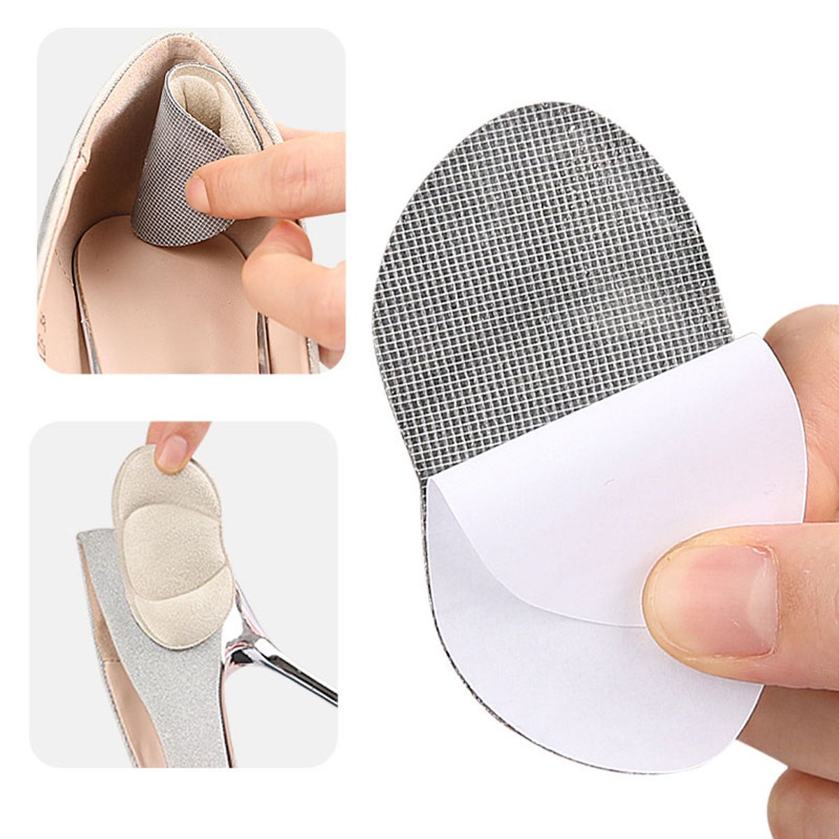 GENERICO - Almohadillas para Talón Adhesivas Antideslizantes - Beige