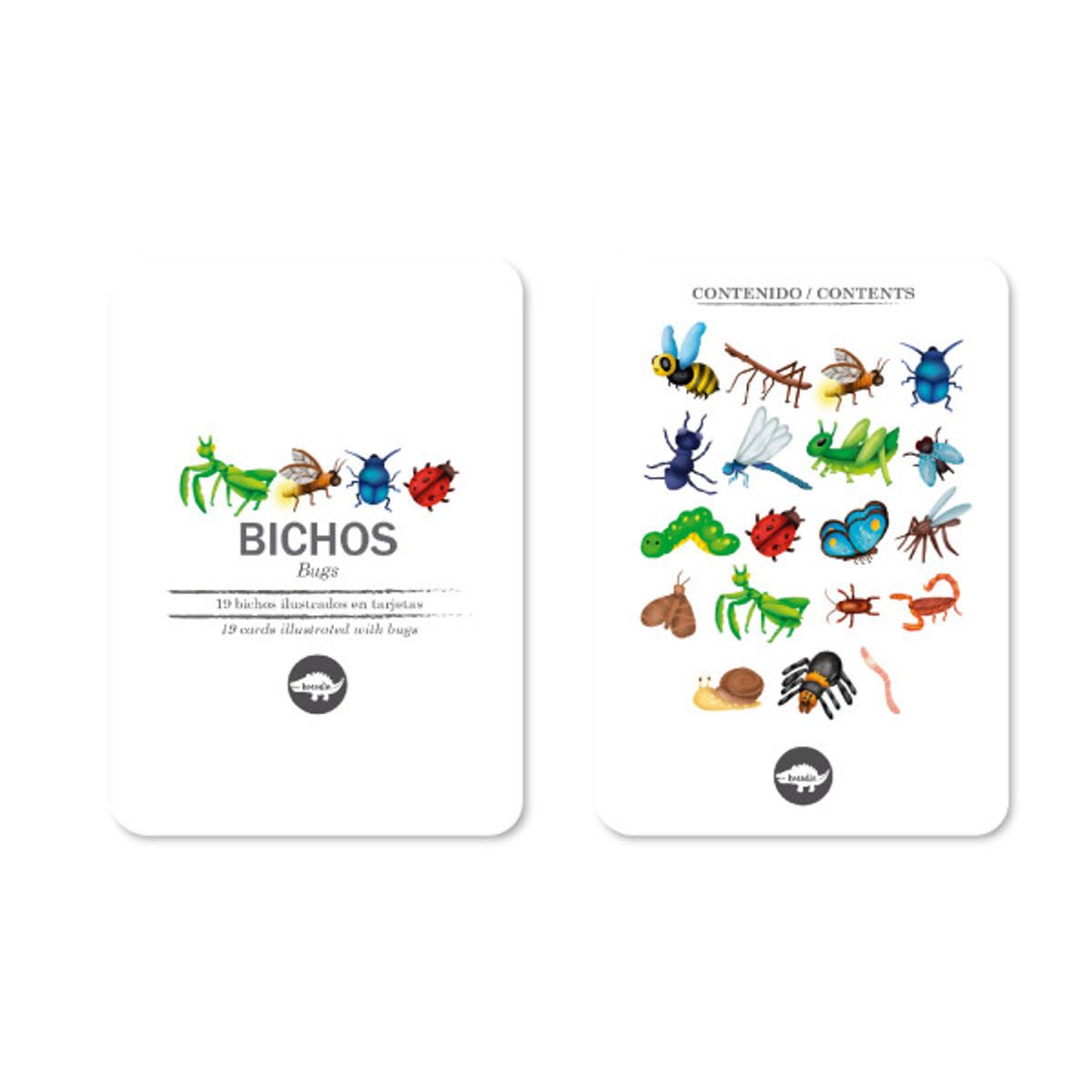 KOCODIO - Juego Didáctico Flashcards Educativas Bichos Para Niños