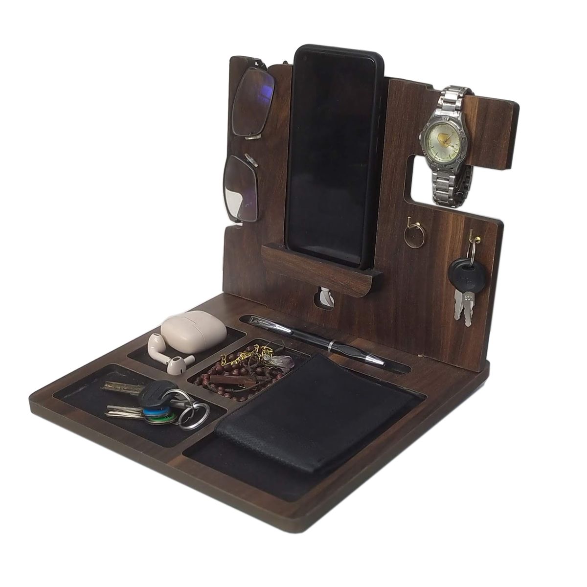 ADEQUAR - Soporte y Organizador DUAL  color CAOBA   REF: SOA-010