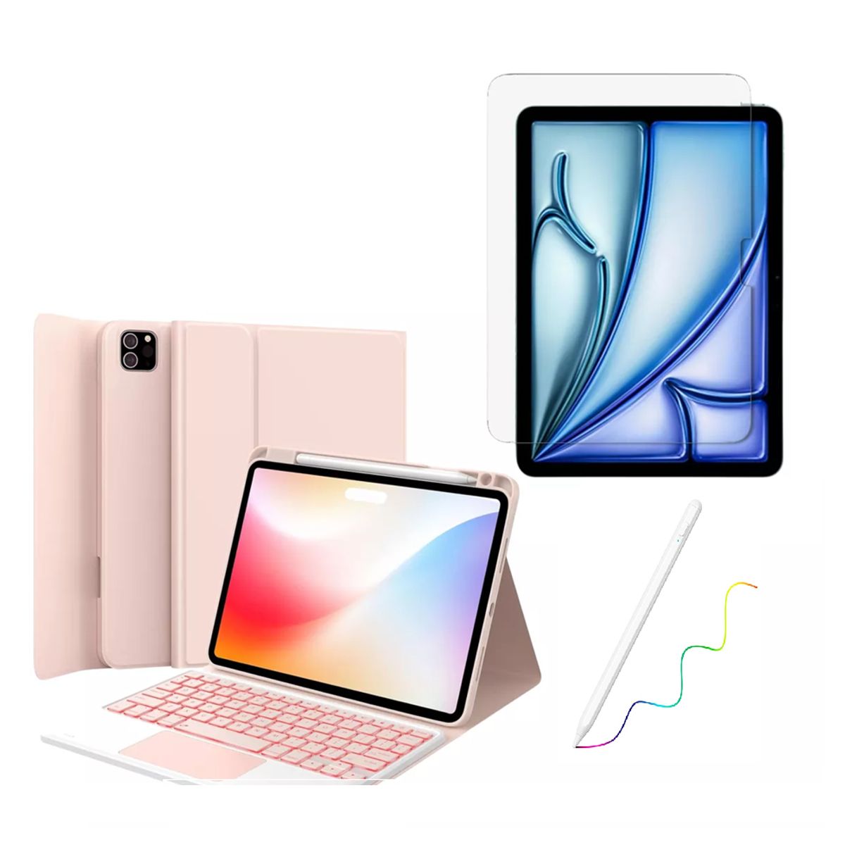 GENERICO - Estuche Teclado Touchpad Para Samsung a9 plus 11 + lapiz + vidrio