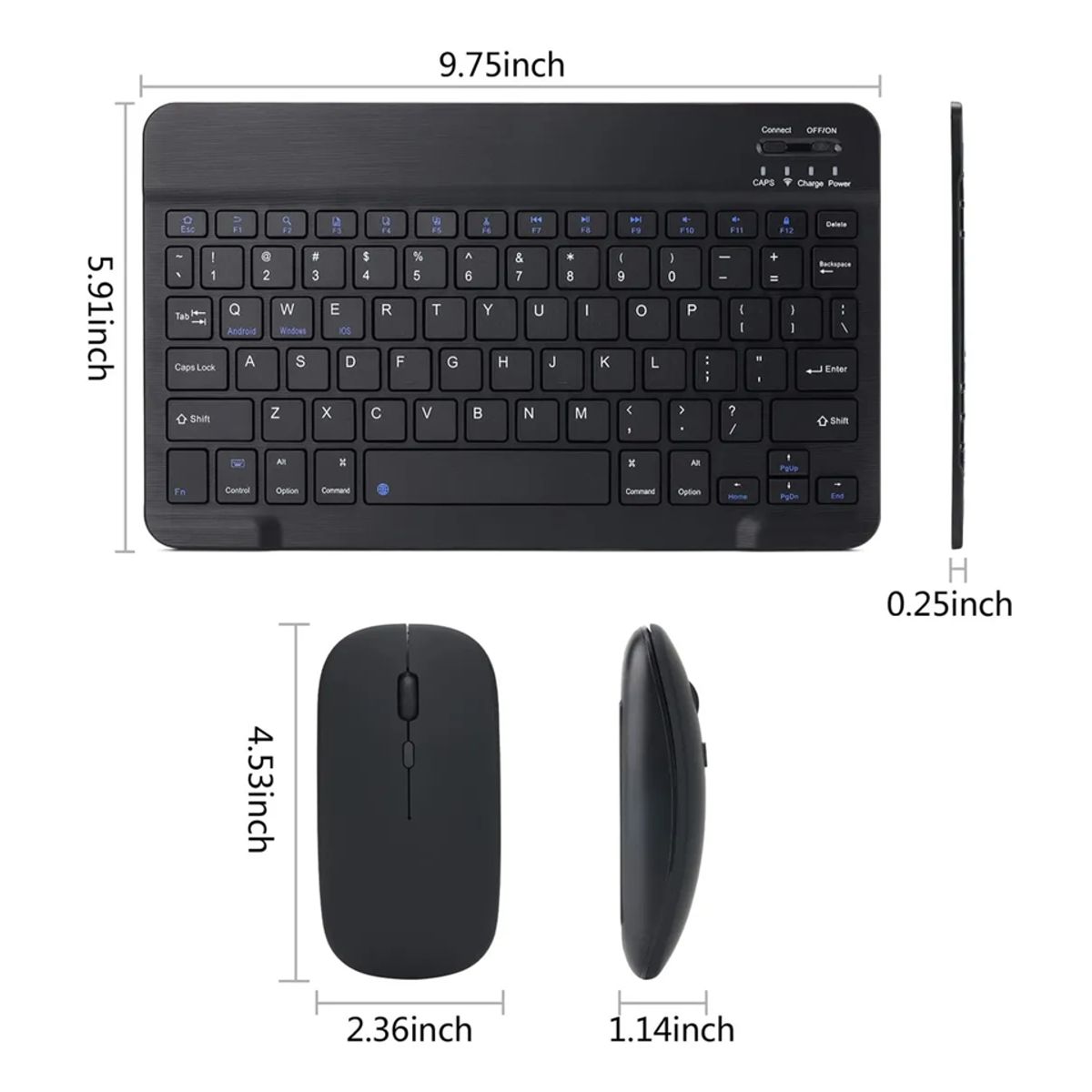 GENERICO - Kit De Mouse Teclado Bluetooth Para Tablet- celular-pc