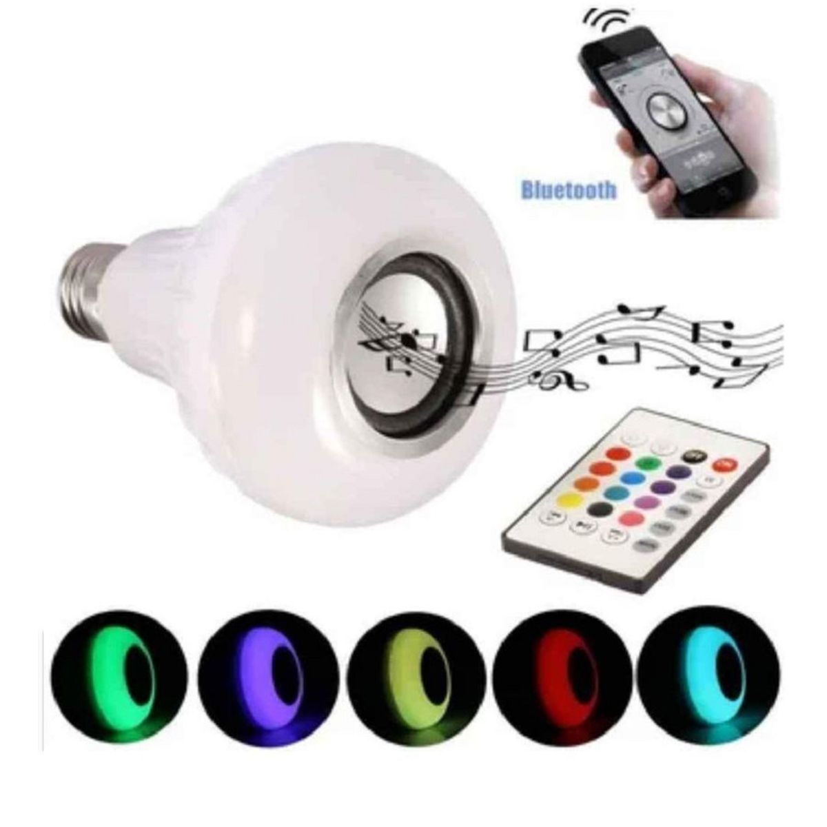 GENERICO - Bombillo Ledmulticolor Parlante + Control Remoto