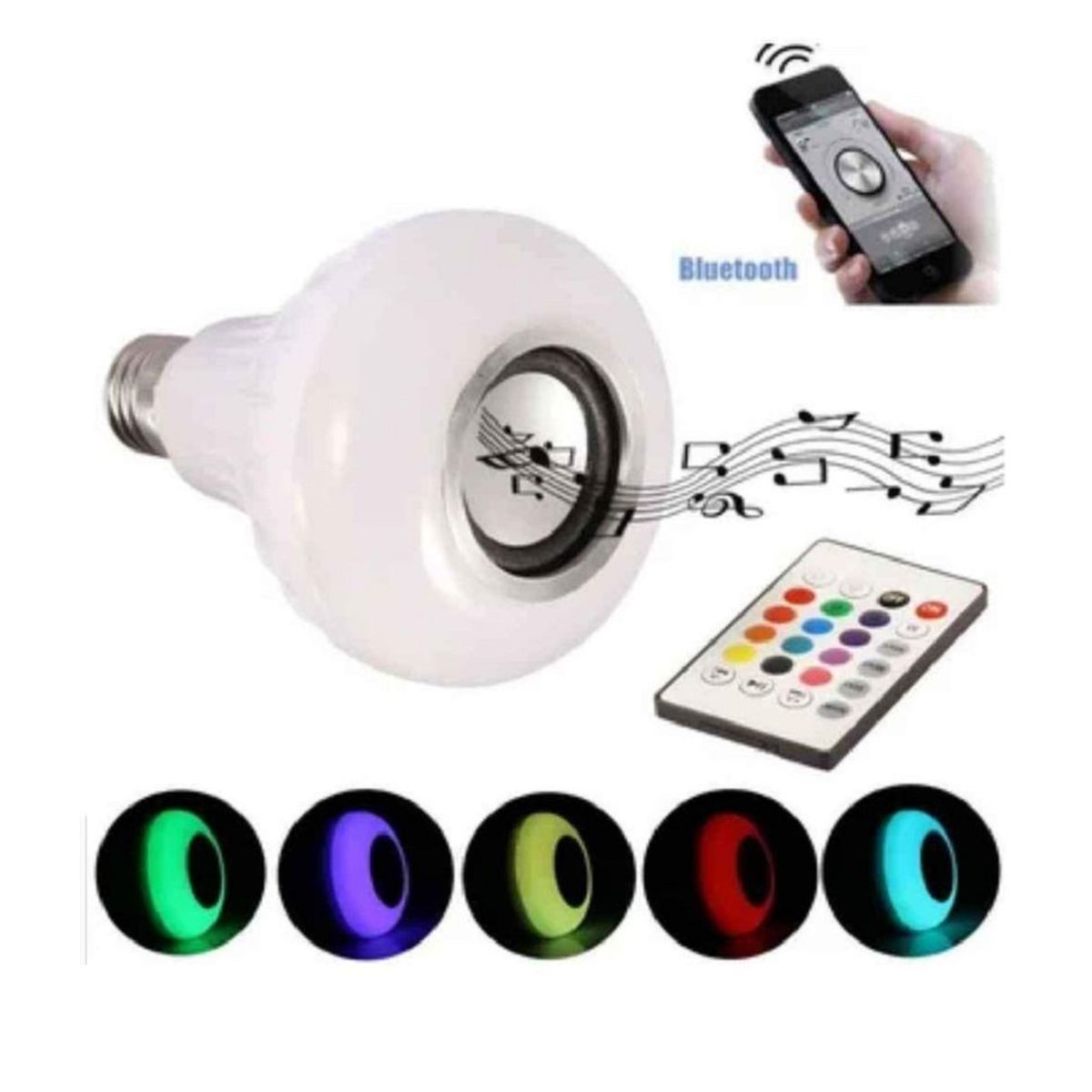 GENERICO - Bombillo Ledmulticolor Parlante + Control Remoto