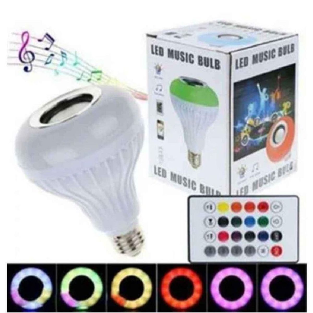GENERICO - Bombillo Ledmulticolor Parlante + Control Remoto