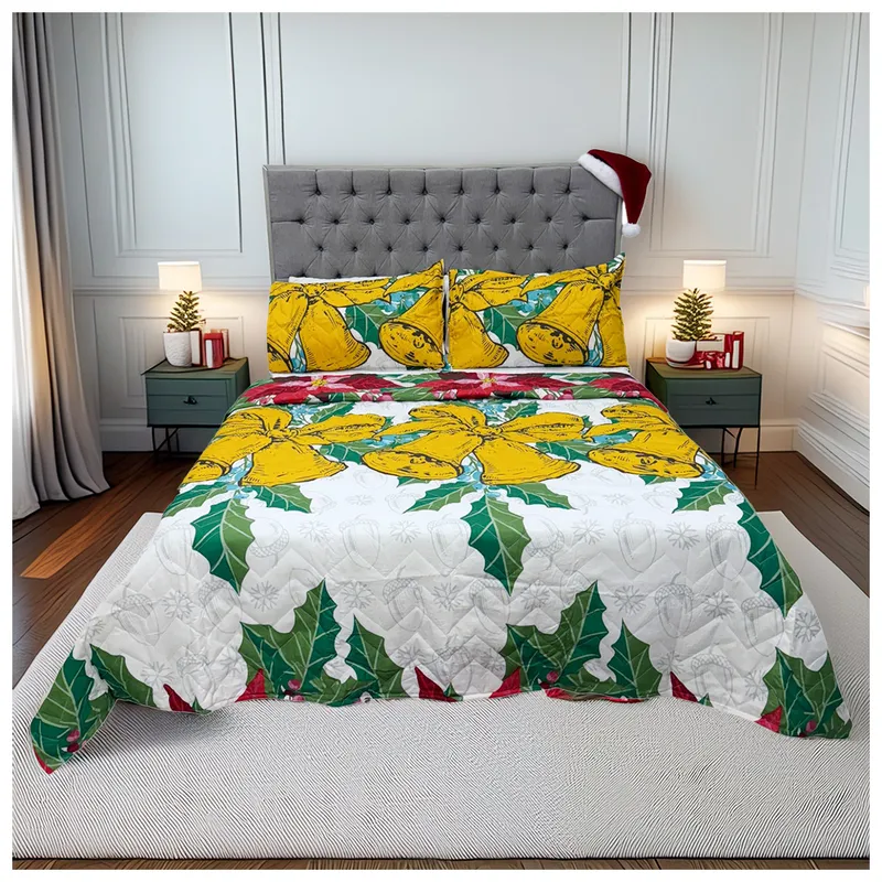 HOGARETO - Edredón Navidad Unifaz Cama Doble 140x190cm Hogareto 8076