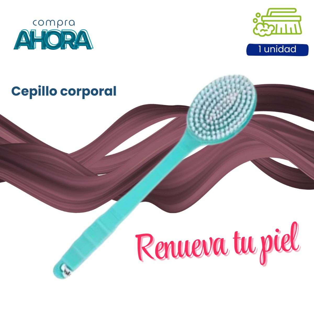 FULLER - Cepillo Exfoliante Corporal Turquesa