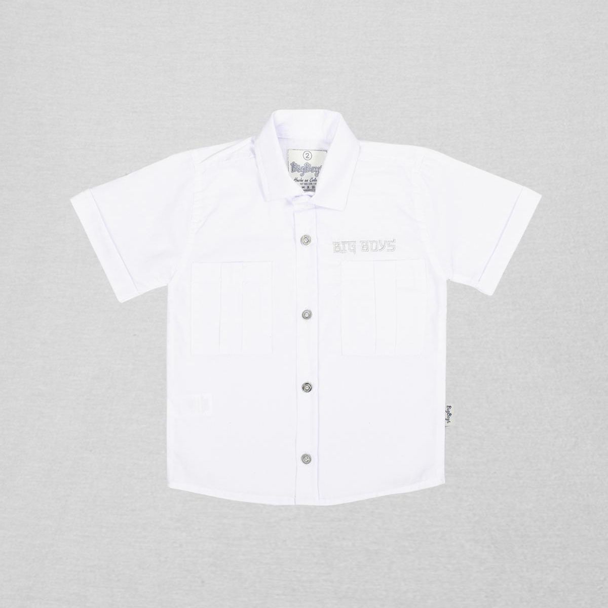 BIGBOYS - Camisa Manga Corta Aventura Blanca Bebe Niño 12 Meses