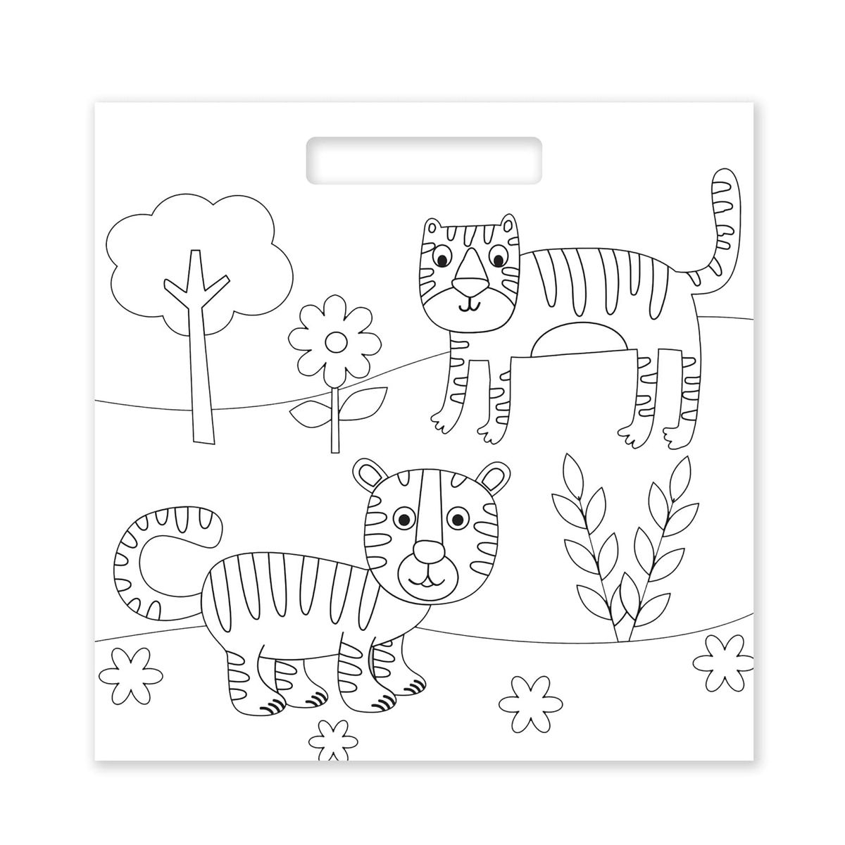 JUGANDO Y EDUCANDO - Libro Didáctico Colorea La Selva Con Stickers Para Niños