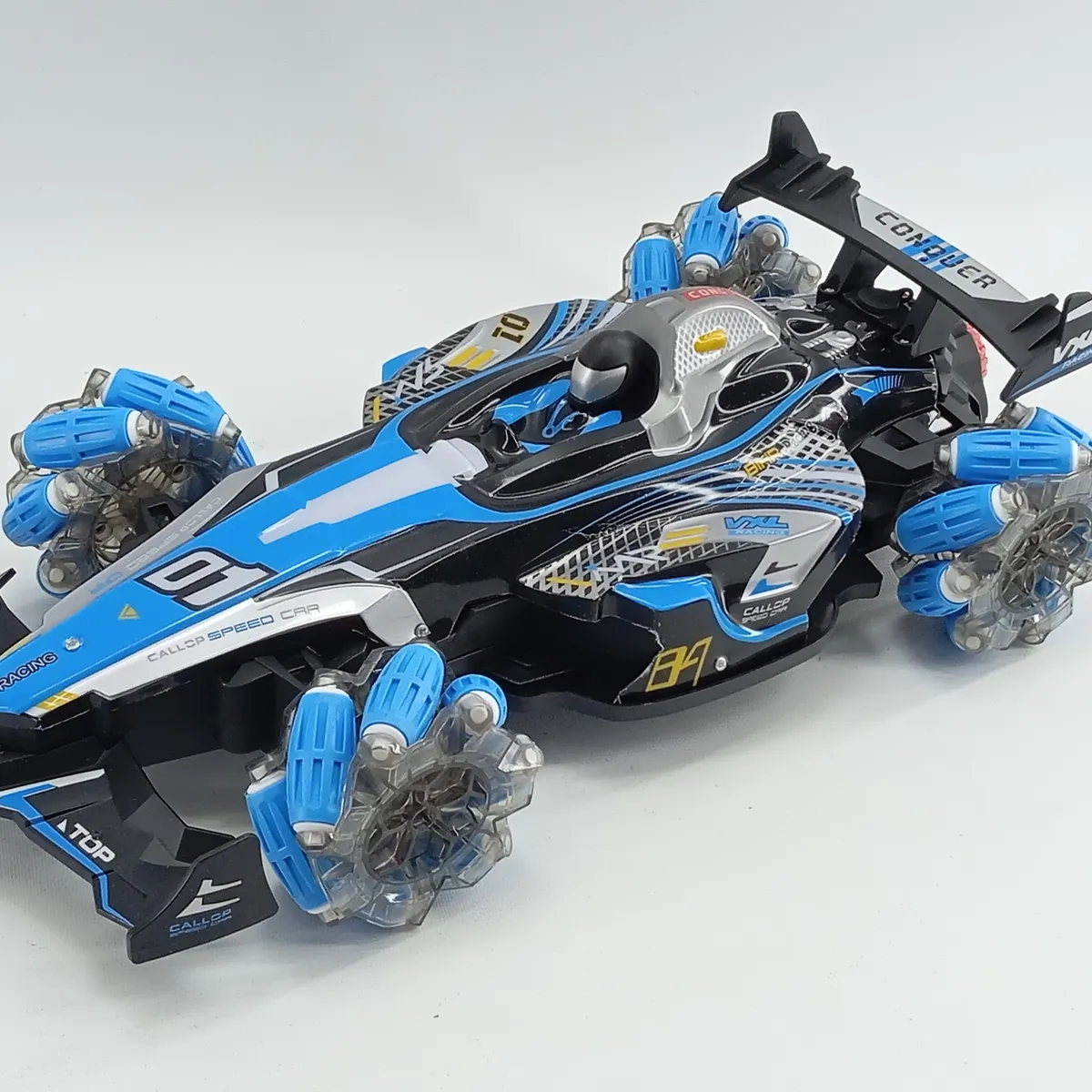 JUGUETERIA EXPRESS - Carro Control Remoto Carreras Luz Humo Sensor mano