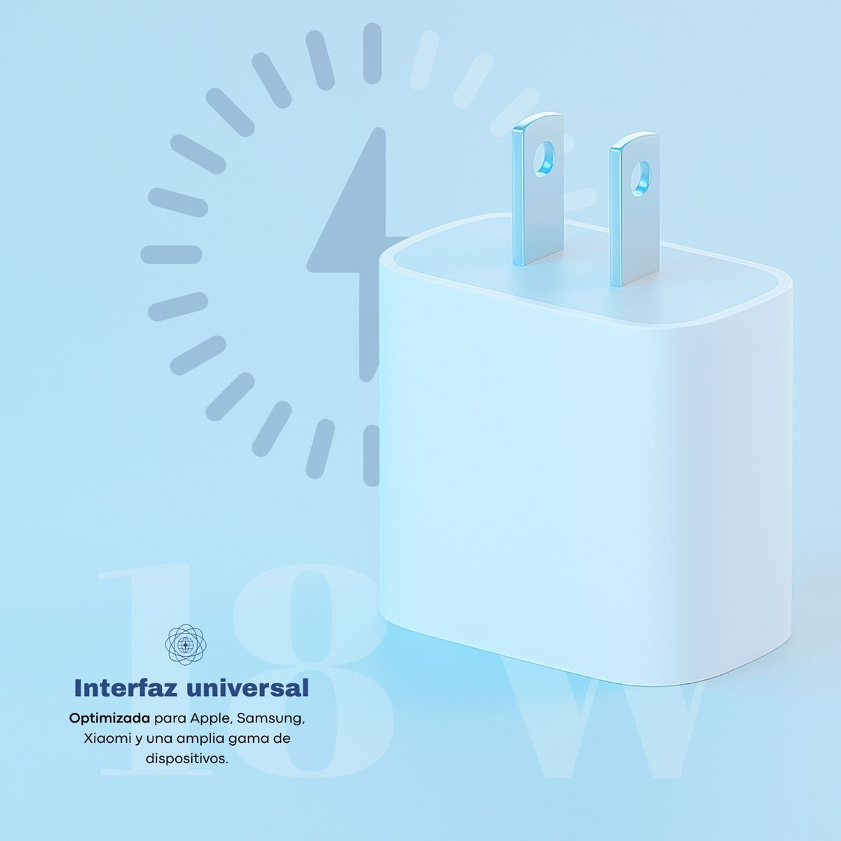 TECH - Cargador Usb Somostel Cubo De Carga Rápida De Pared 18w Qc30