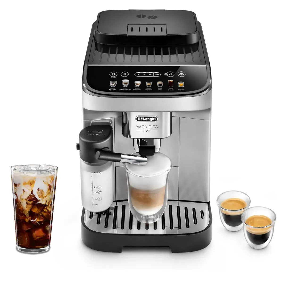 DELONGHI - Cafetera automática DeLonghi Magnifica Evo café expreso con espumador