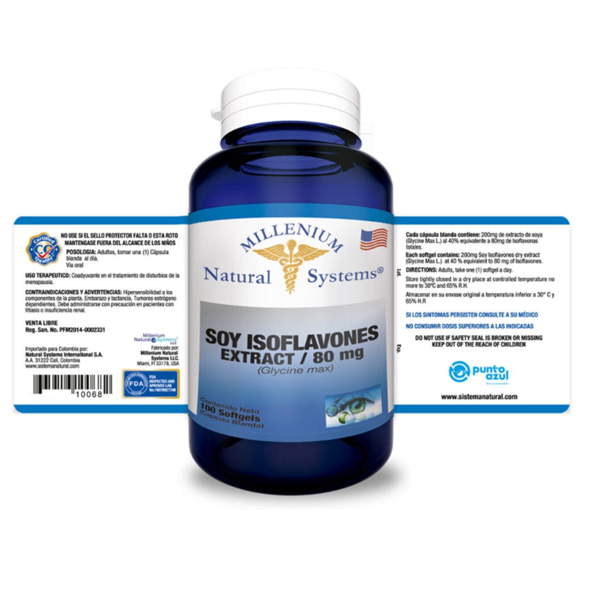 MEDICAL SYSTEM - ISOFLAVONAS DE SOYA X 100 CAPSULAS BLANDAS.