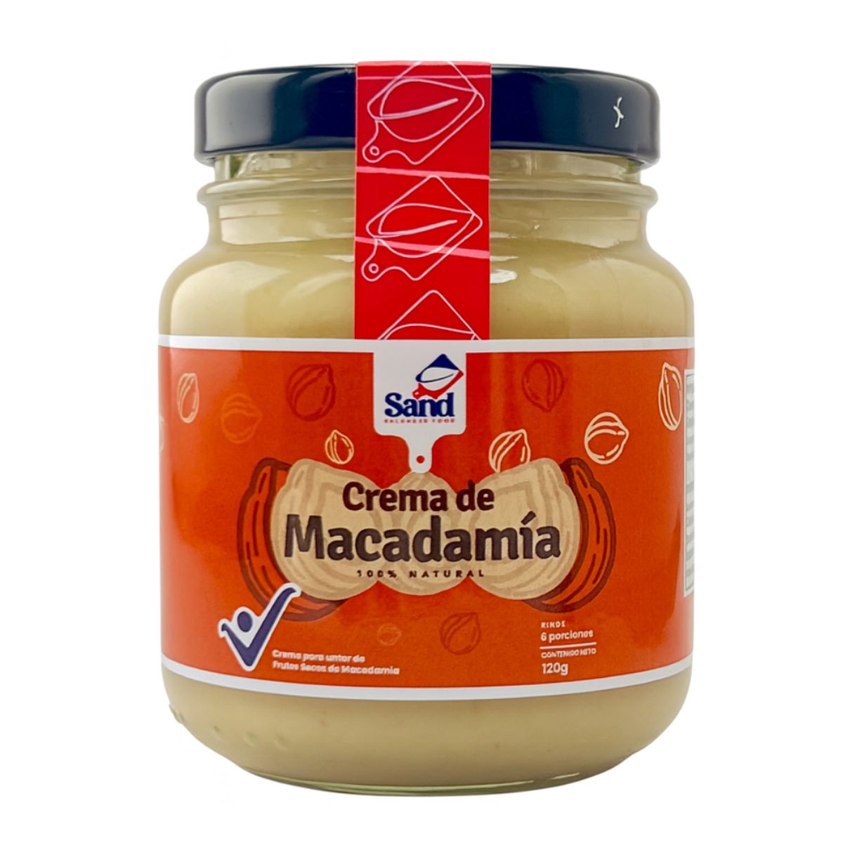 SAND BALANCED FOOD - Crema de macadamia sin azucar natural 100%  120 gramos Sand