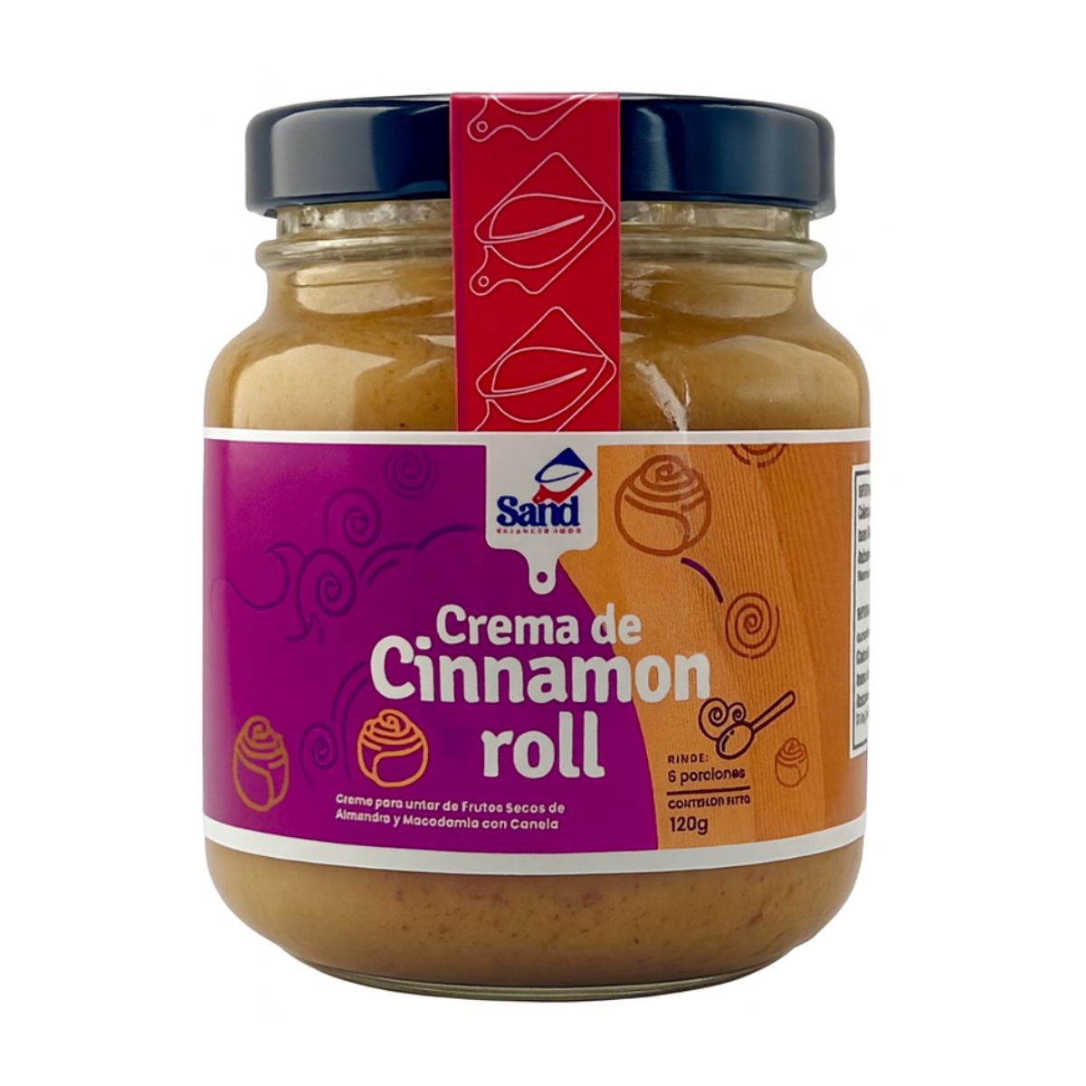 SAND BALANCED FOOD - Crema de cinnamon roll sin azucar natural 100%  120 gramos Sand