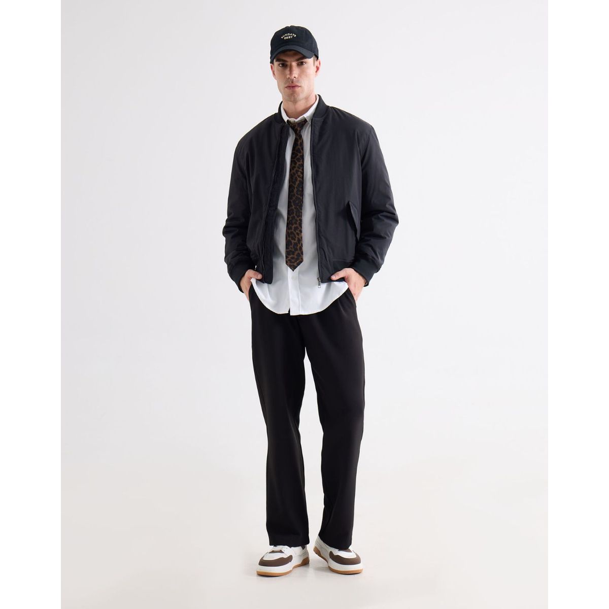 SEVEN SEVEN - Pantalón Straight Sastrero  Para Hombre Negro Seven Seven