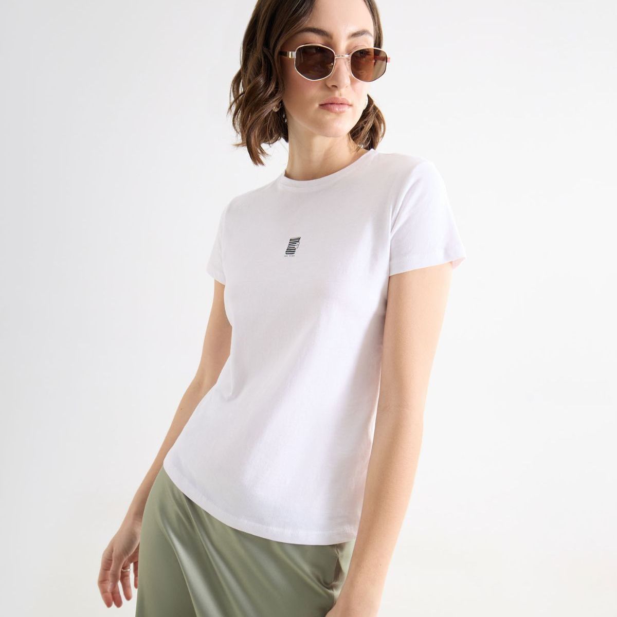 SEVEN SEVEN - Camiseta Para Mujer Manga Corta Cuello Redondo Color Crudo Marca Seven Seven #28096542